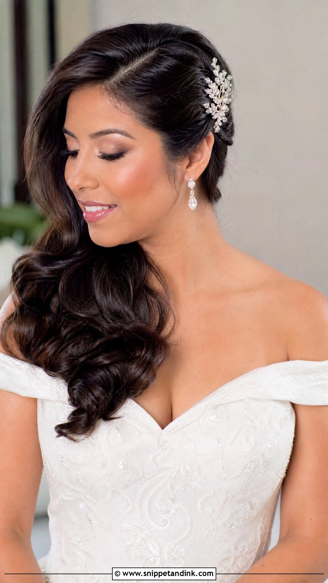 Bride Hair Curls Side Swept - Snippet and Ink - 15 Bride Hair Curls