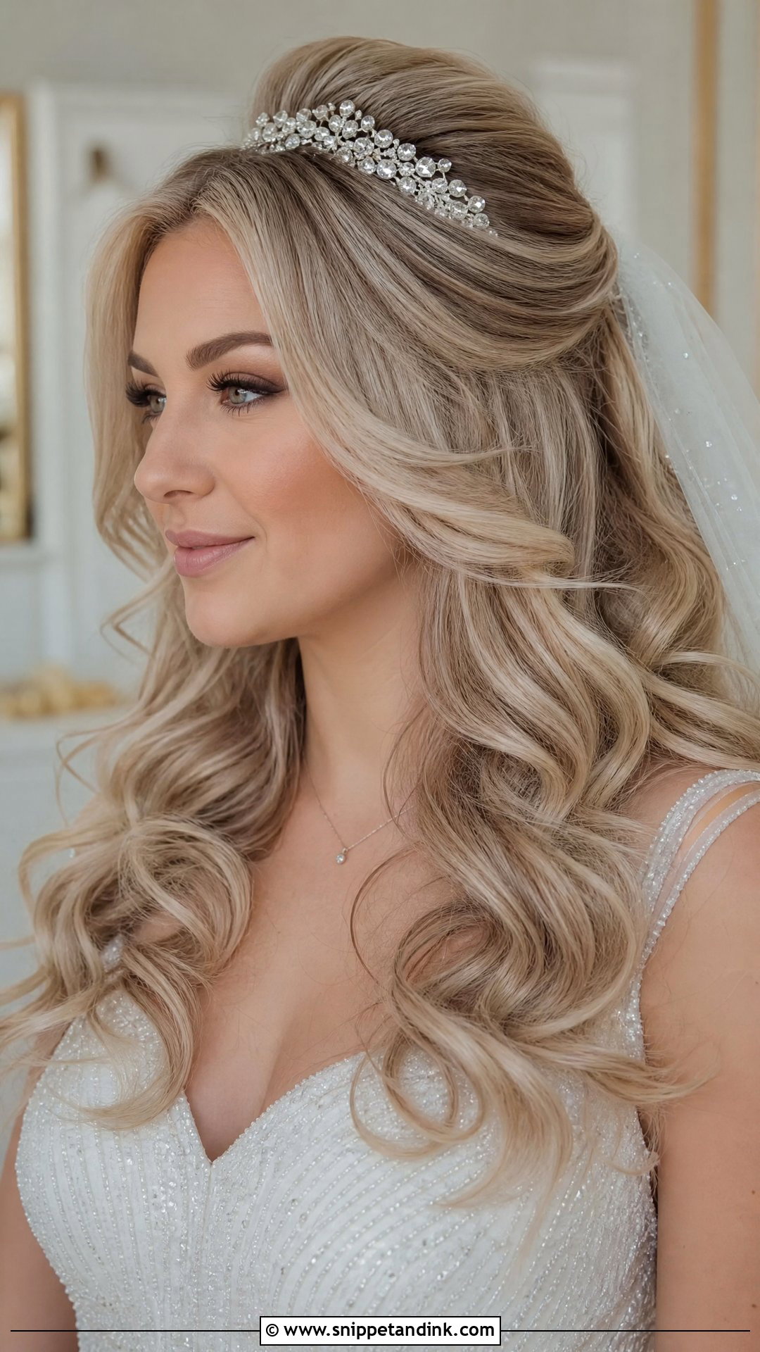 Bride Hair Curls With Tiara - Snippet and Ink - 15 Bride Hair Curls