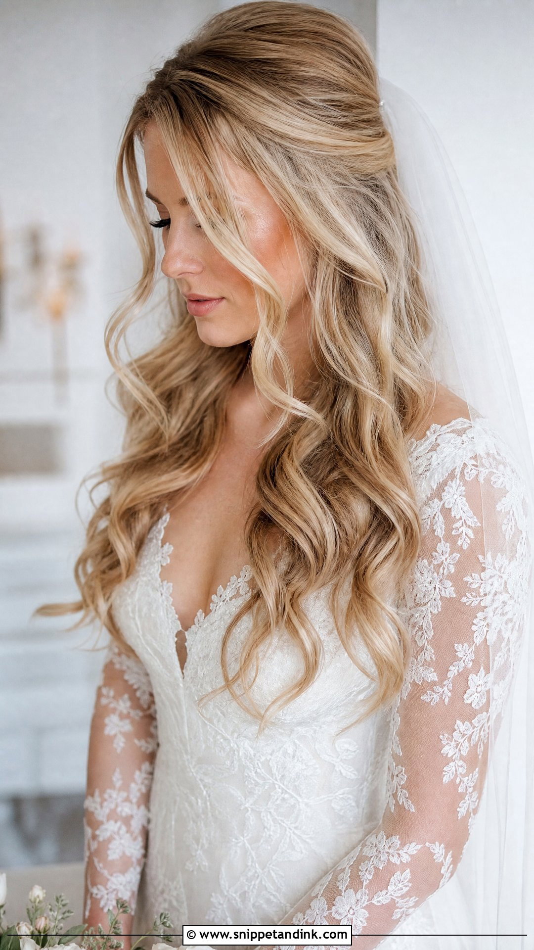 Bride Hair Curls With Veil - Snippet and Ink - 15 Bride Hair Curls