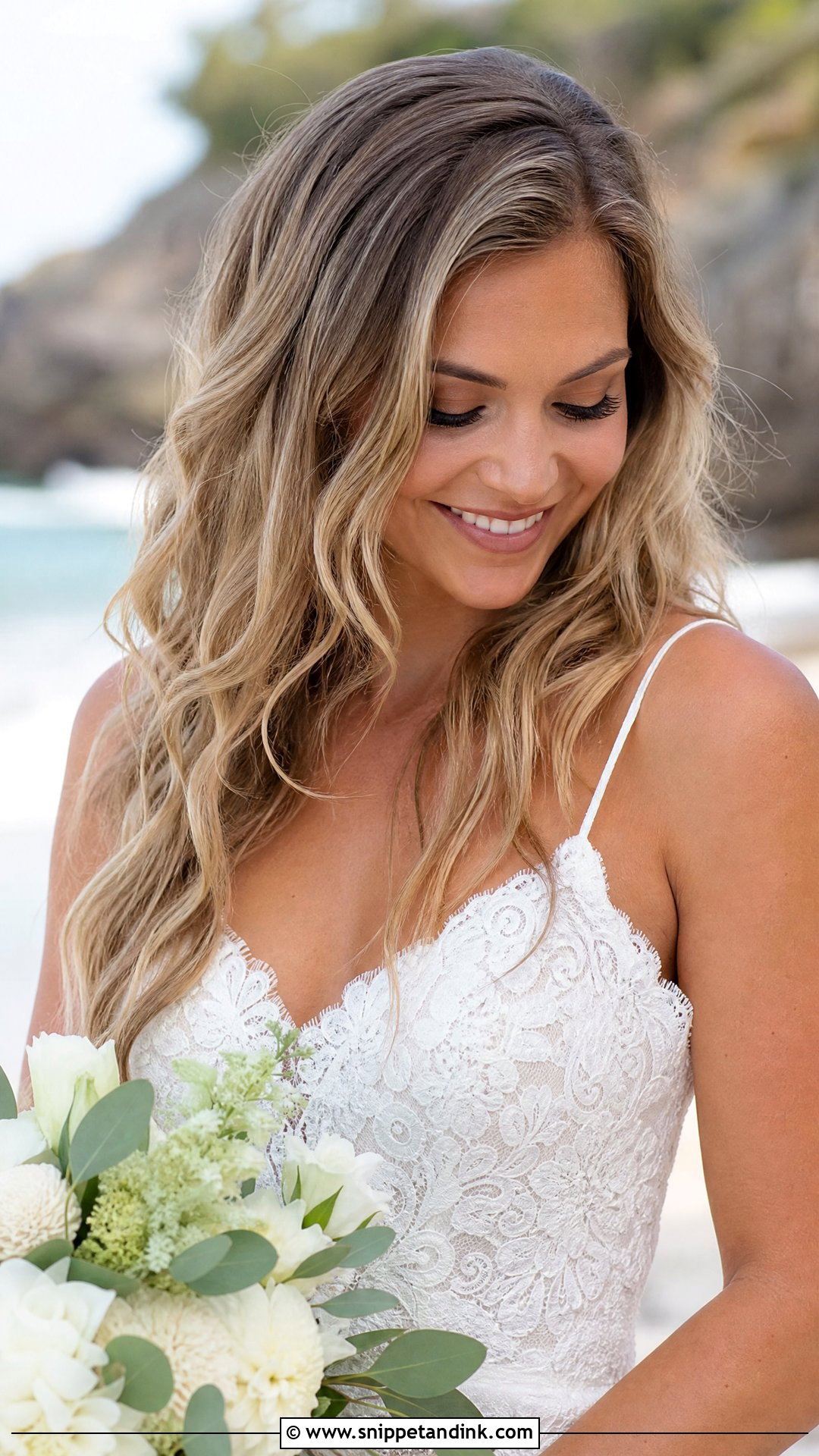 Bride Hair Down Beach Waves - Snippet and Ink - 15 Bride Hair Down Hairstyles