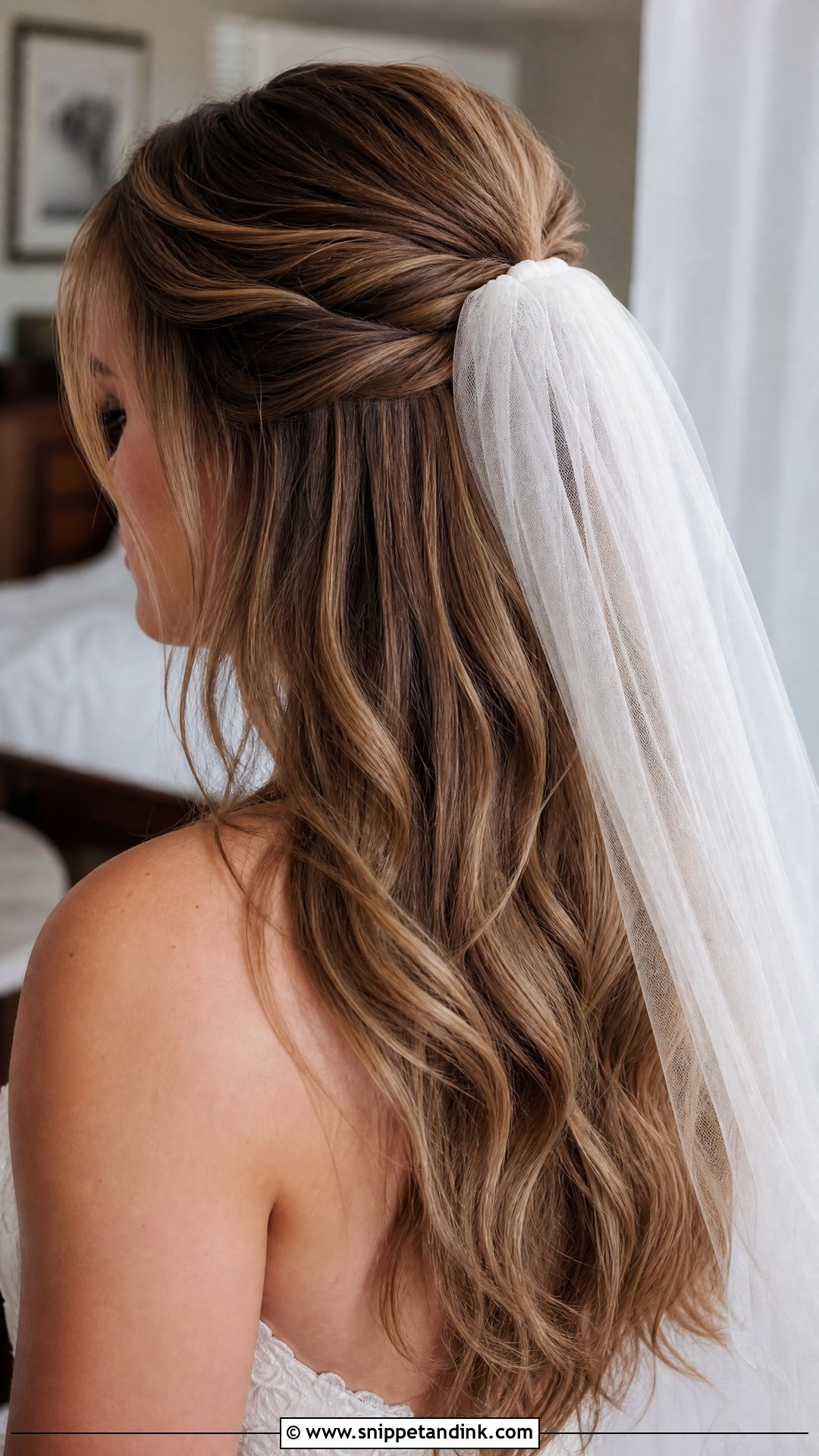 Bride Hair Down Half Up Waves - Snippet and Ink - 15 Bride Hair Down Hairstyles