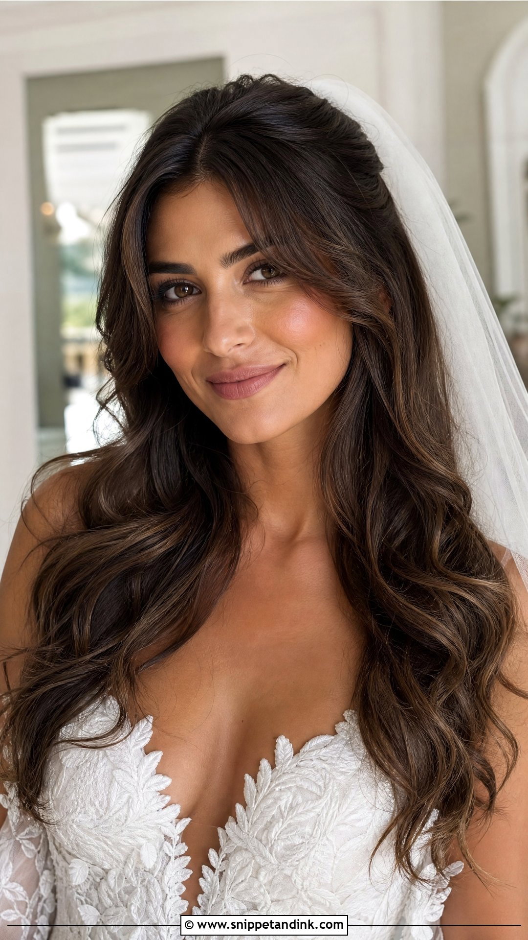 Bride Hair Down With Face Framing Layers - Snippet and Ink - 15 Bride Hairstyle Down Ideas
