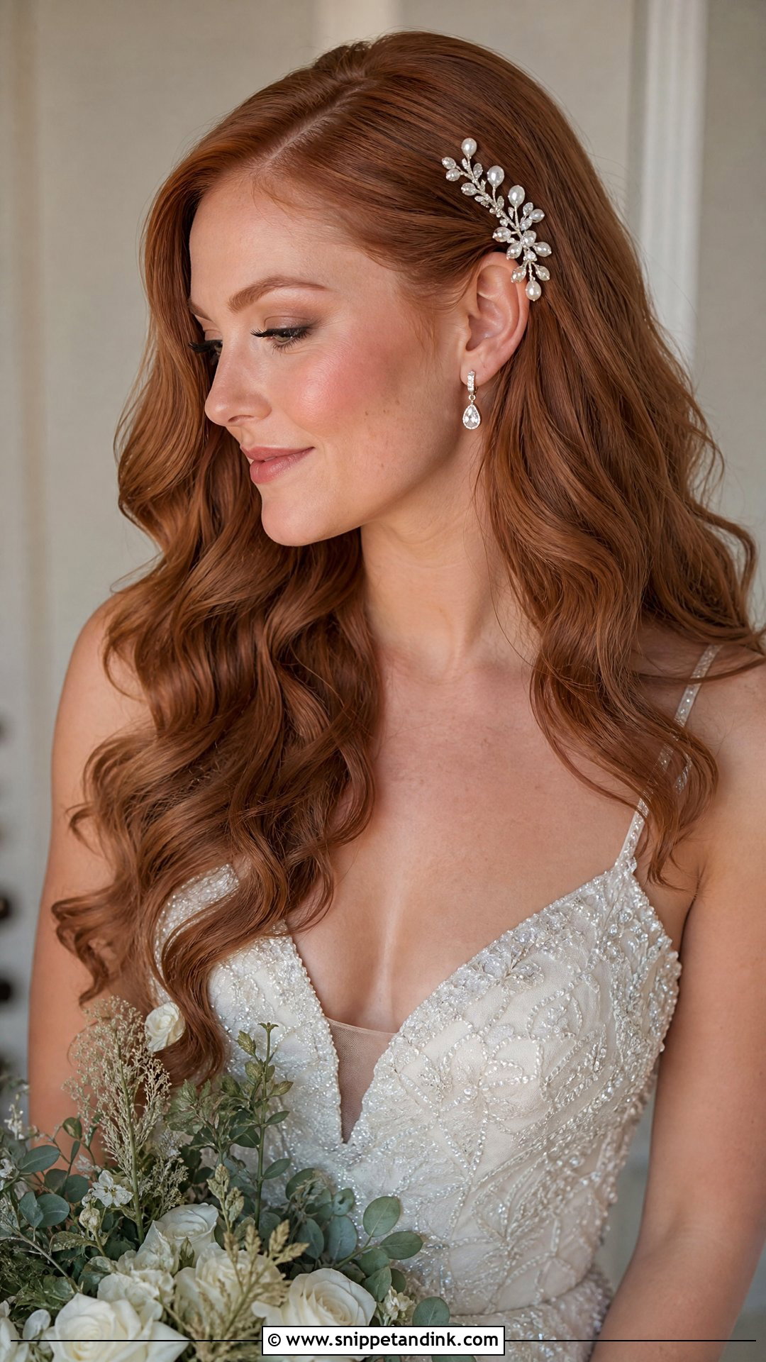 Bride Hair Down With Hair Comb - Snippet and Ink - 15 Bride Hairstyle Down Ideas