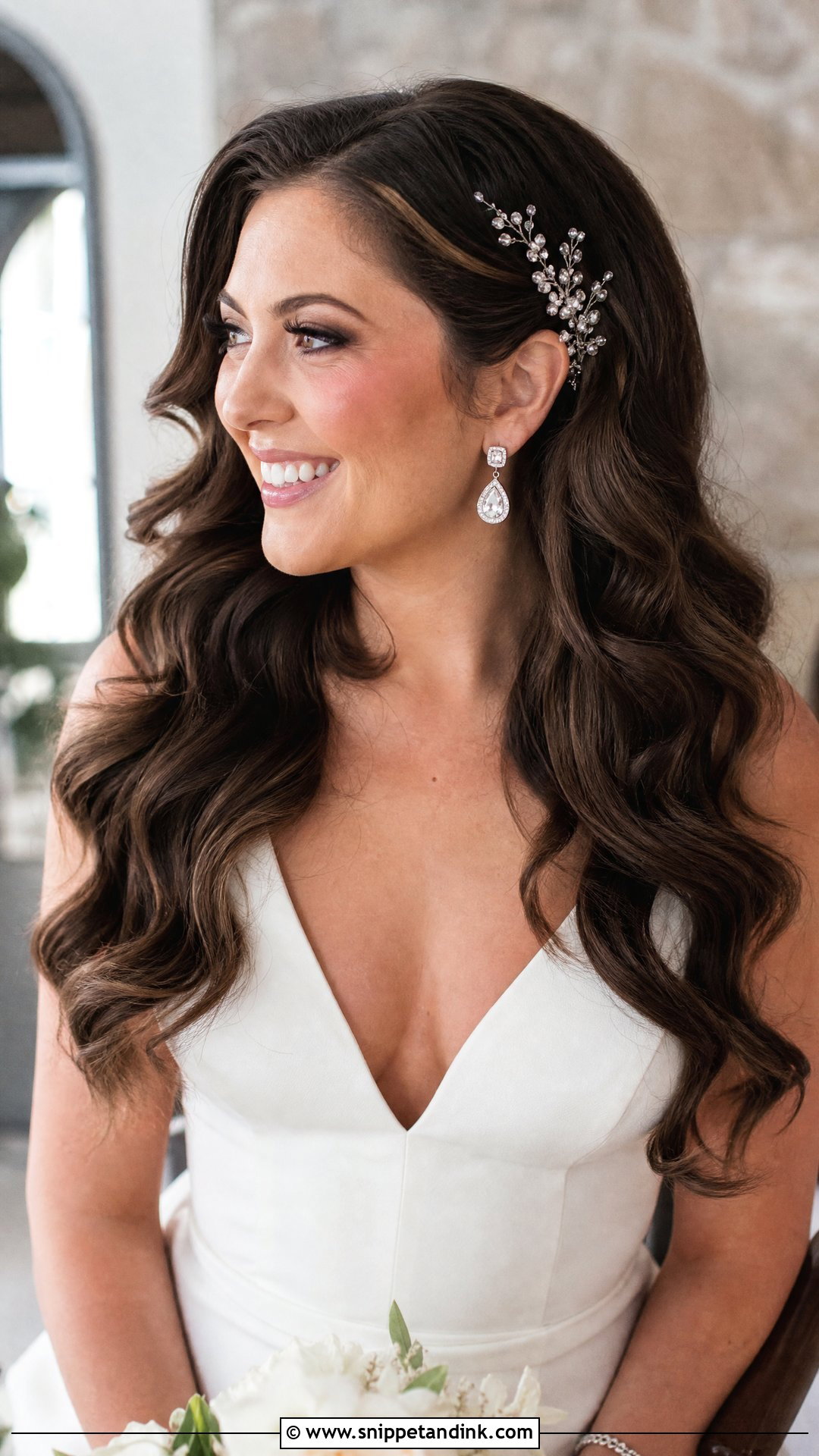 Bride Hair Down With Loose Curls - Snippet and Ink - 15 Bride Hairstyle Down Ideas