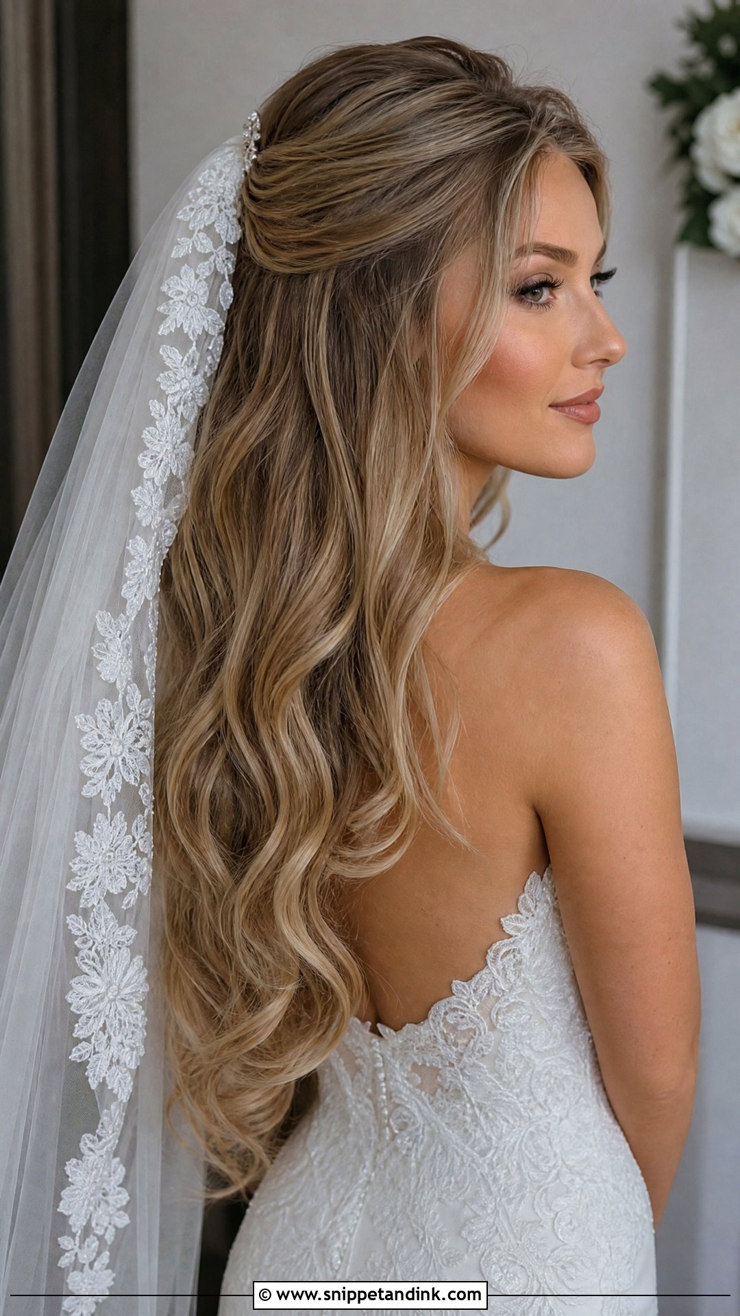 Bride Hair Down With Veil - Snippet and Ink - 15 Bride Hairstyle Down Ideas