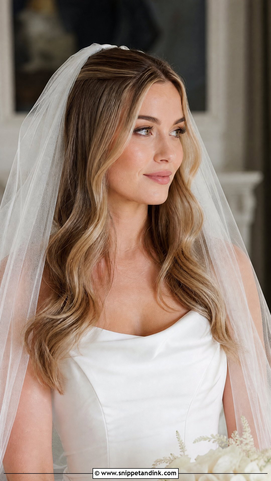 Bride Hair Down With Veil - Snippet and Ink - 15 Bride with Hair Down Ideas