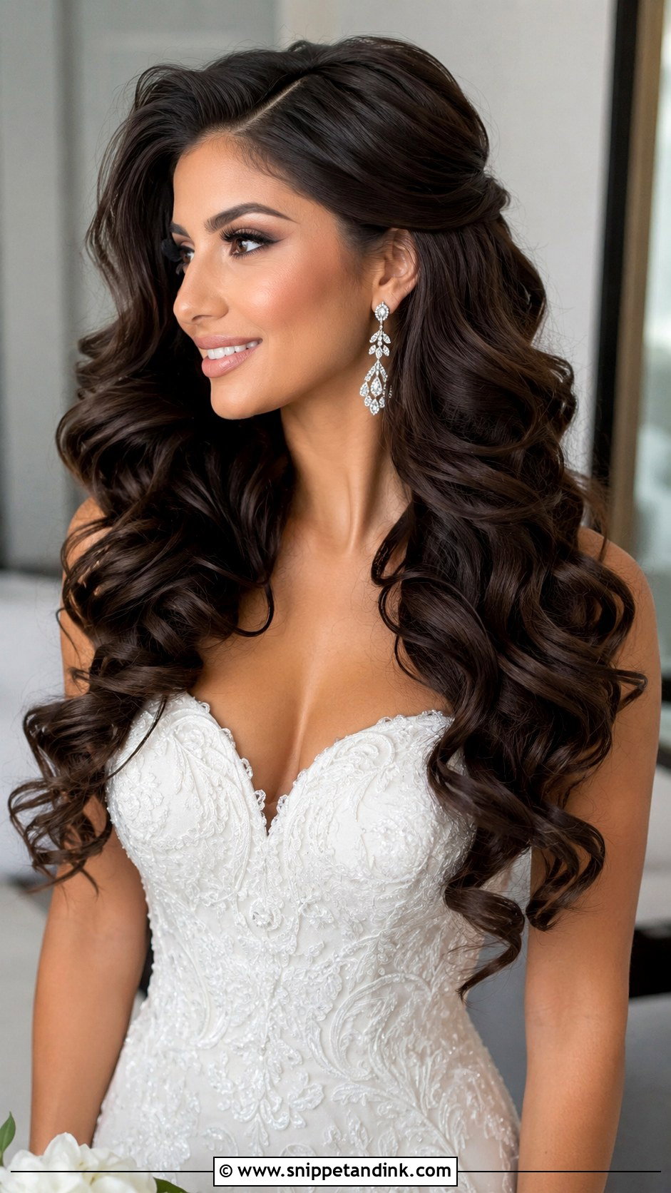 Bride Hair Long Down Big Curls - Snippet and Ink - 20 Bride Hair Long Down Ideas
