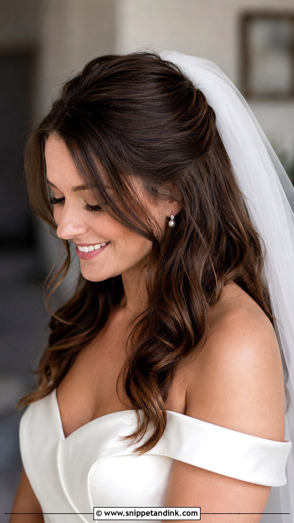Bride Hair With Veil - Snippet and Ink - 15 Modern Bride Hair Ideas