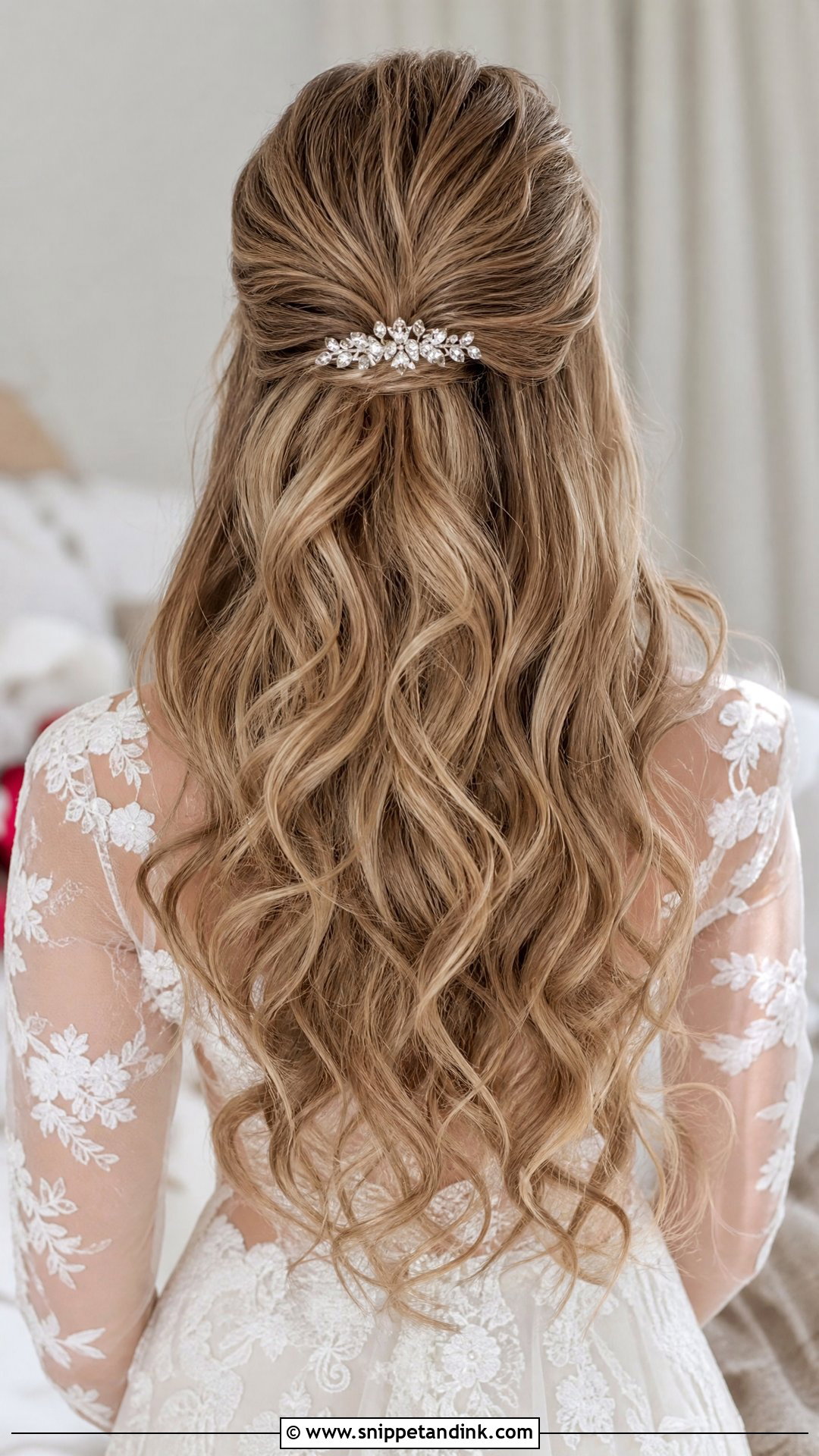 Bride Half Up Half Down Long Hair - Snippet and Ink - 15 Bride Hairdos for Long Hair