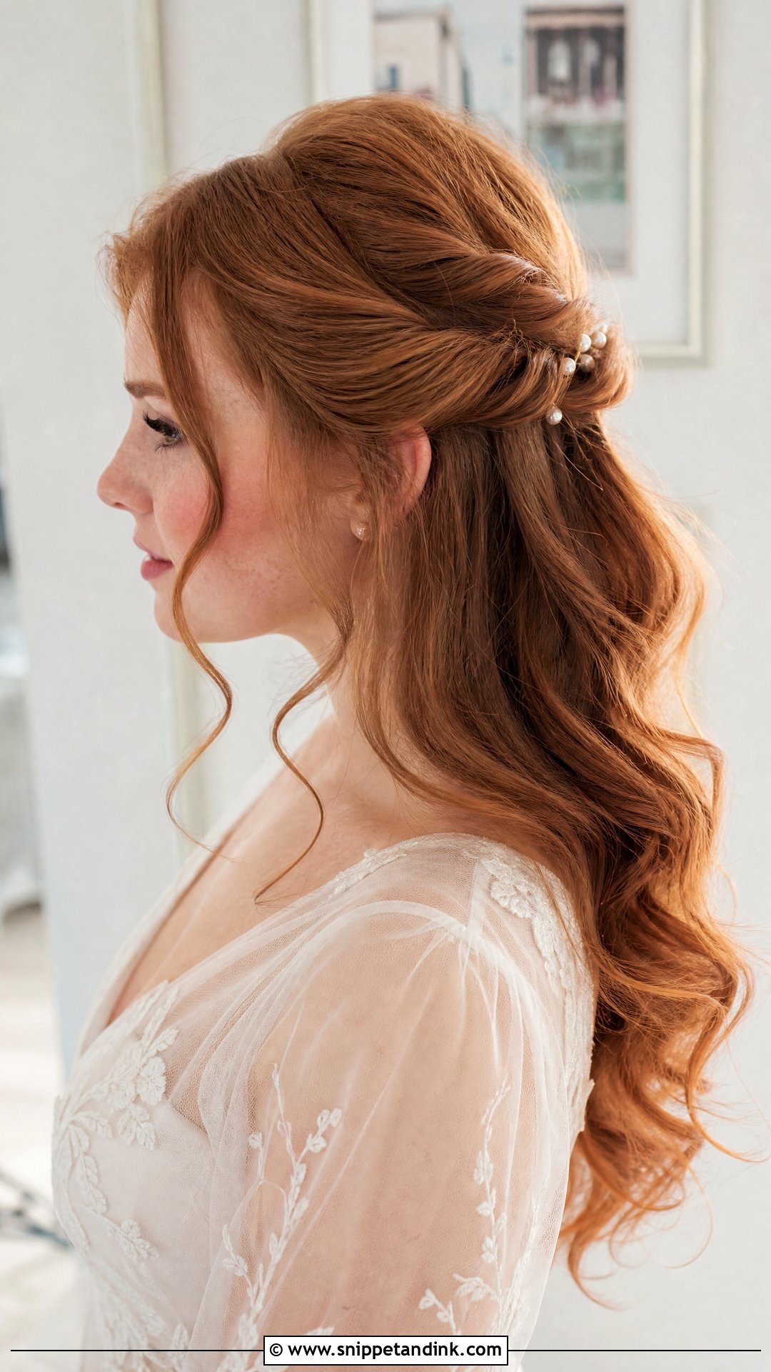 Bride Half Updo With Twists - Snippet and Ink - 15 Bride Half Updo Ideas