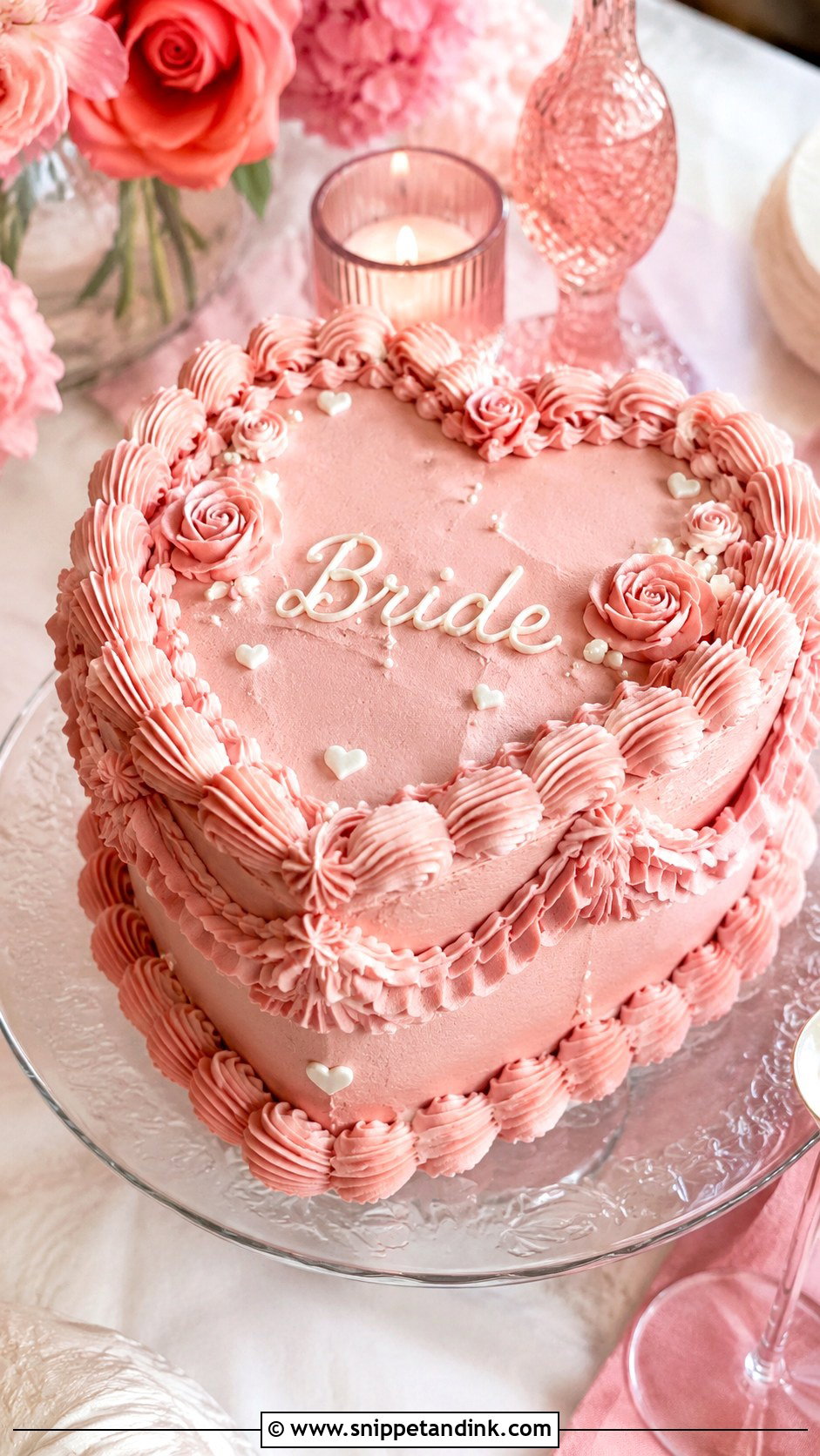 Bride Heart Cake - Snippet and Ink - 20 Bride Cake Ideas