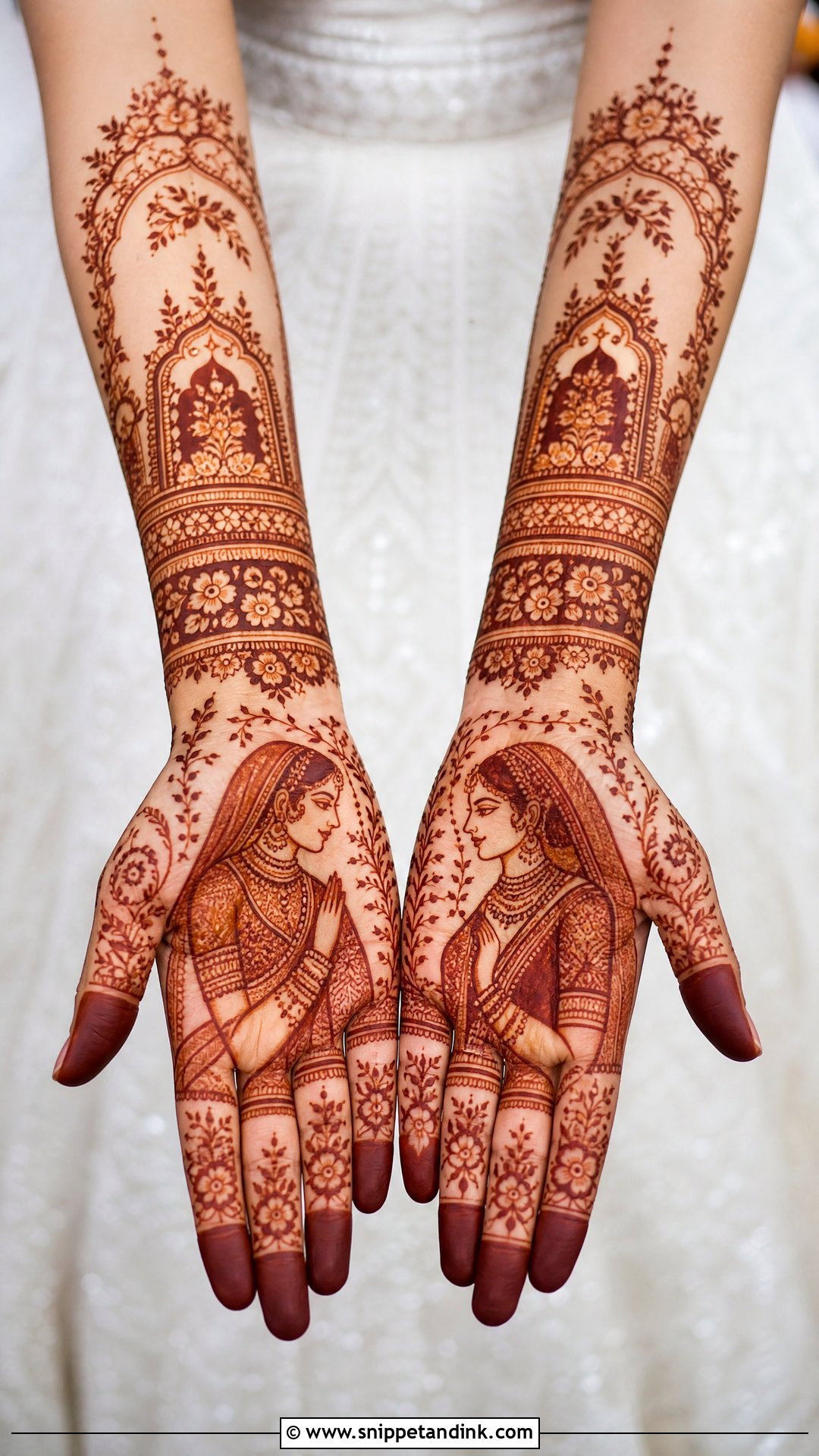 Bride Illustration Mehndi Invitation Card Template - Snippet and Ink - 25 Mehndi Invitation Cards Template Ideas