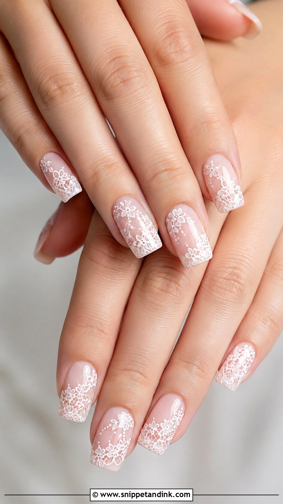 Bride Lace Nail Art - Snippet and Ink - 20 Nail Art Design for Bride Ideas