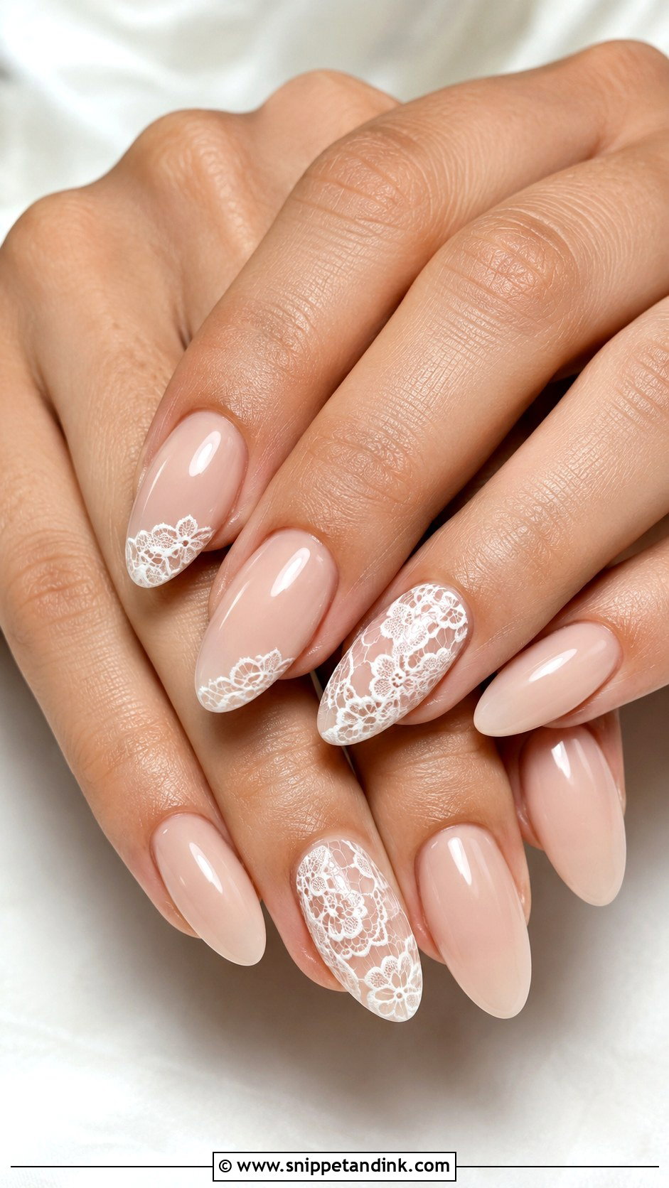 Bride Lace Nail Art - Snippet and Ink - 20 Bride Nail Designs Wedding Manicure