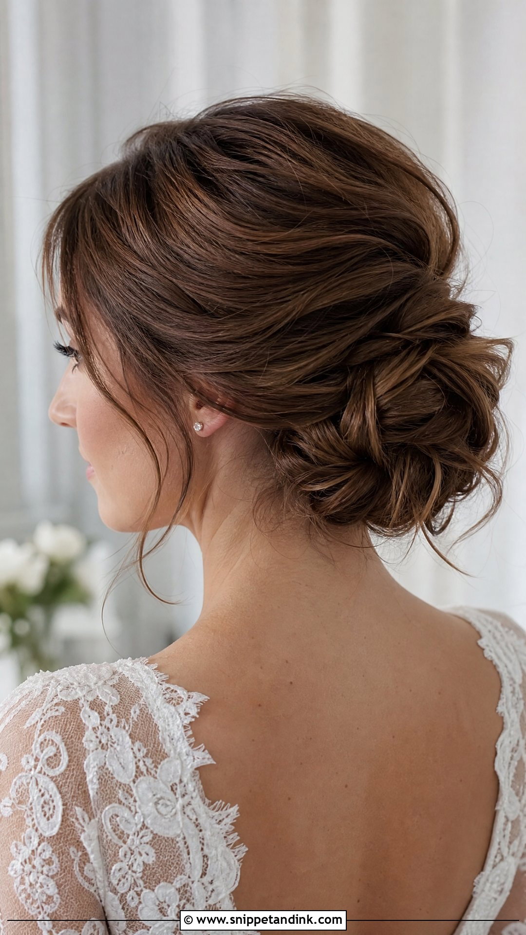 Bride Messy Chignon - Snippet and Ink - 15 Bride Messy Updo Hairstyles