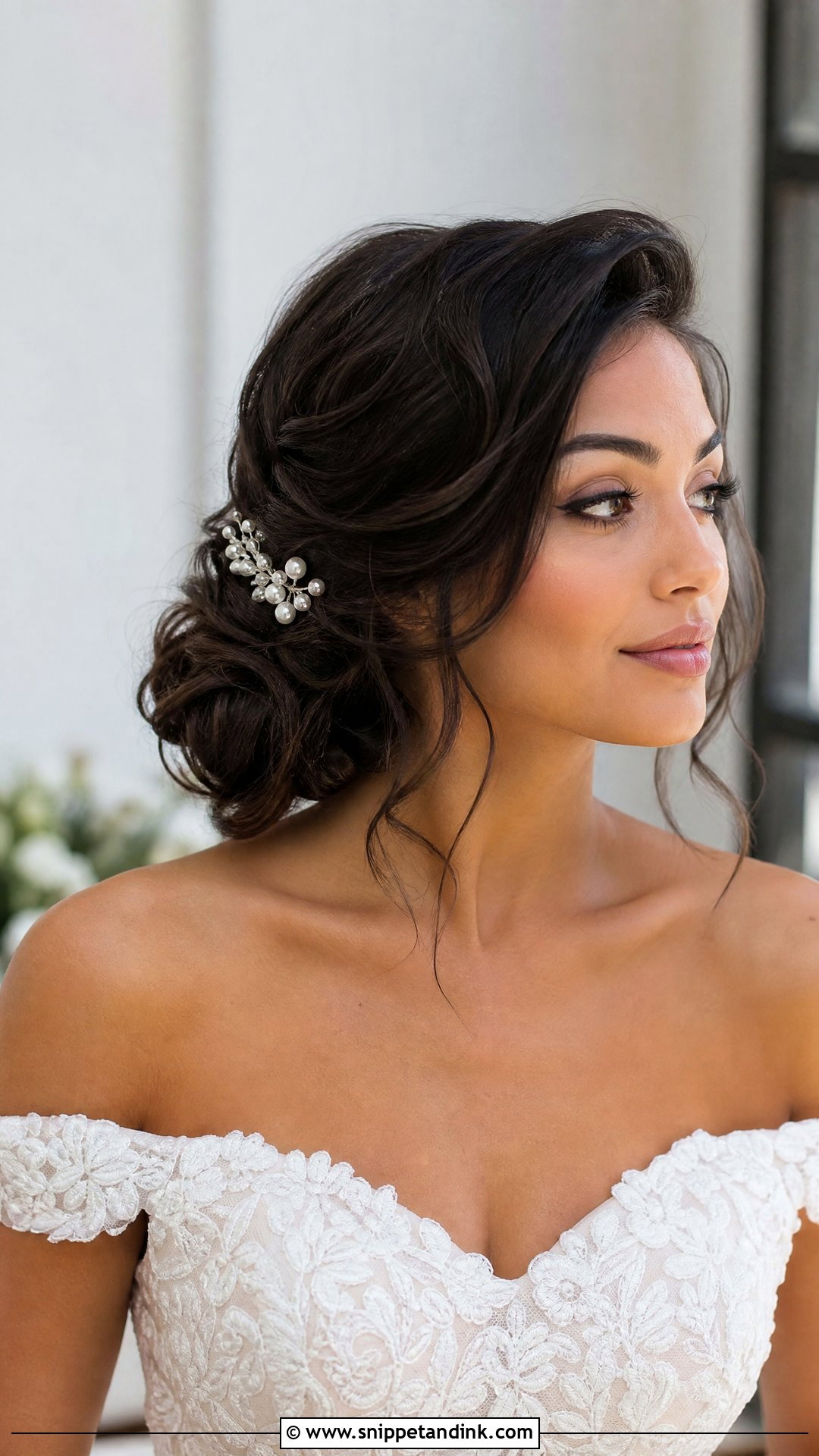 Bride Messy Side Bun - Snippet and Ink - 15 Bride Messy Updo Hairstyles