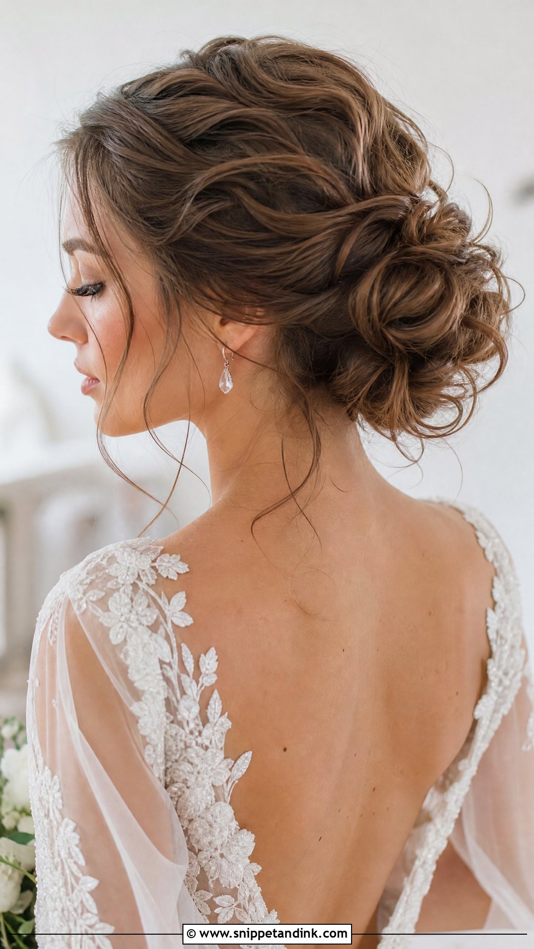 Bride Messy Updo With Loose Curls - Snippet and Ink - 15 Bride Messy Updo Hairstyles
