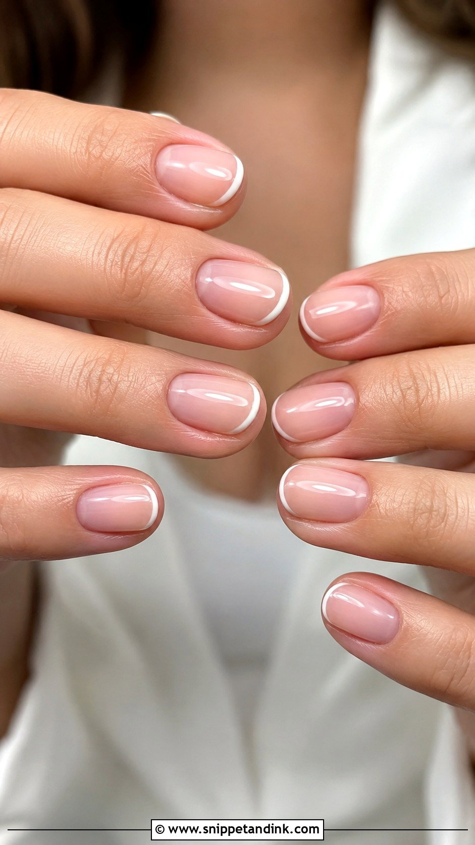 Bride Micro French Nails - Snippet and Ink - 20 Bride Nail Designs Wedding Manicure