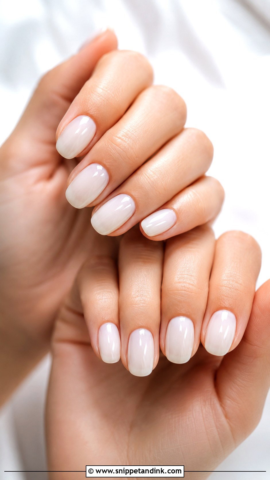 Bride Milky White Nails - Snippet and Ink - 20 Bride Nail Designs Wedding Manicure