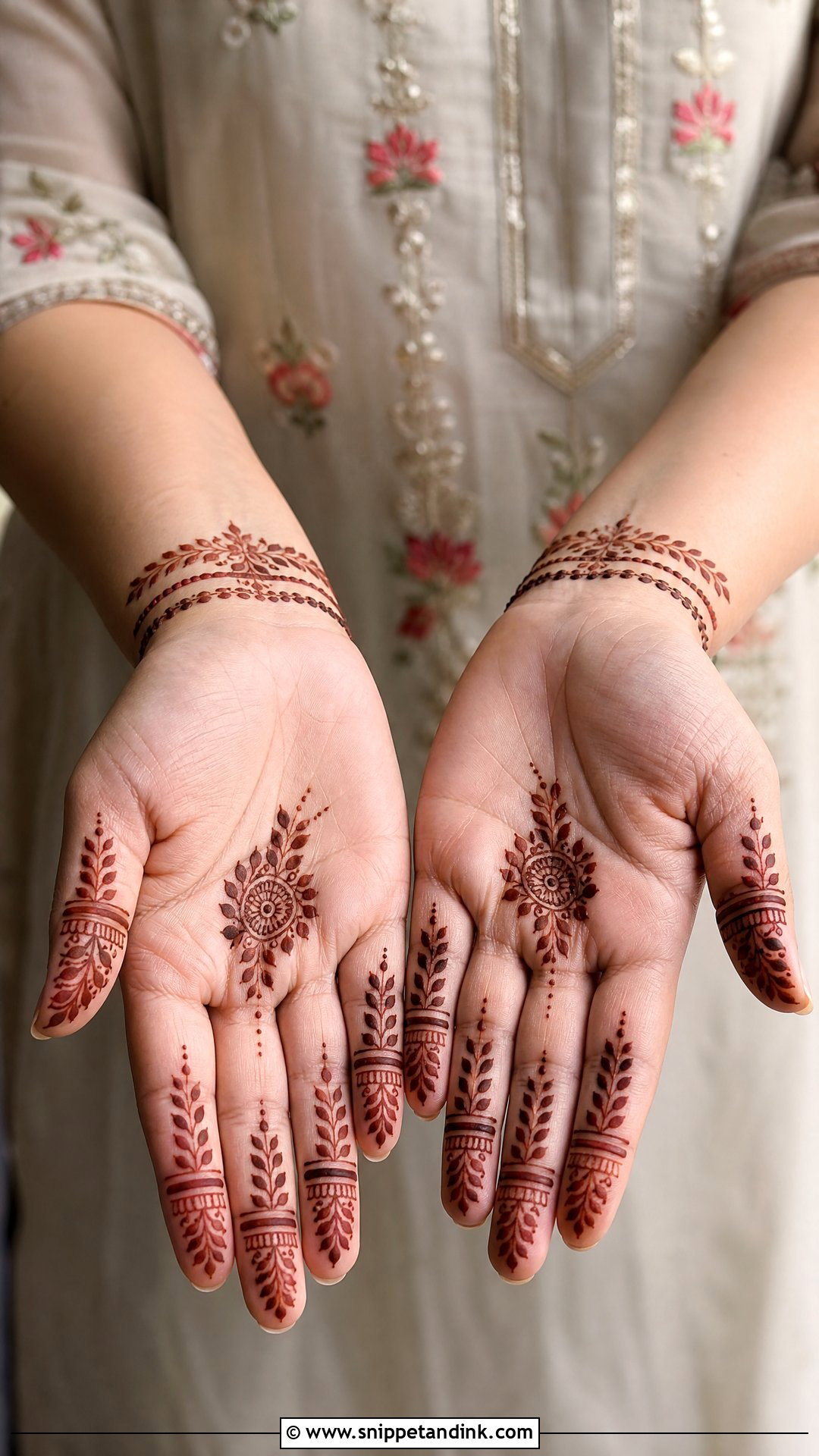 Bride Mother Finger Mehndi Design - Snippet and Ink - 20 Bride Mother Mehndi Designs