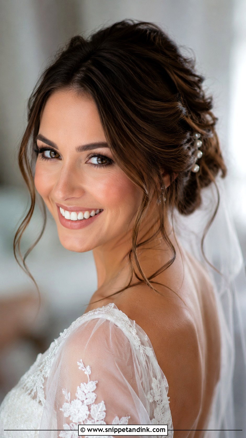 Bride Soft Textured Updo - Snippet and Ink - 15 Modern Bride Hair Ideas