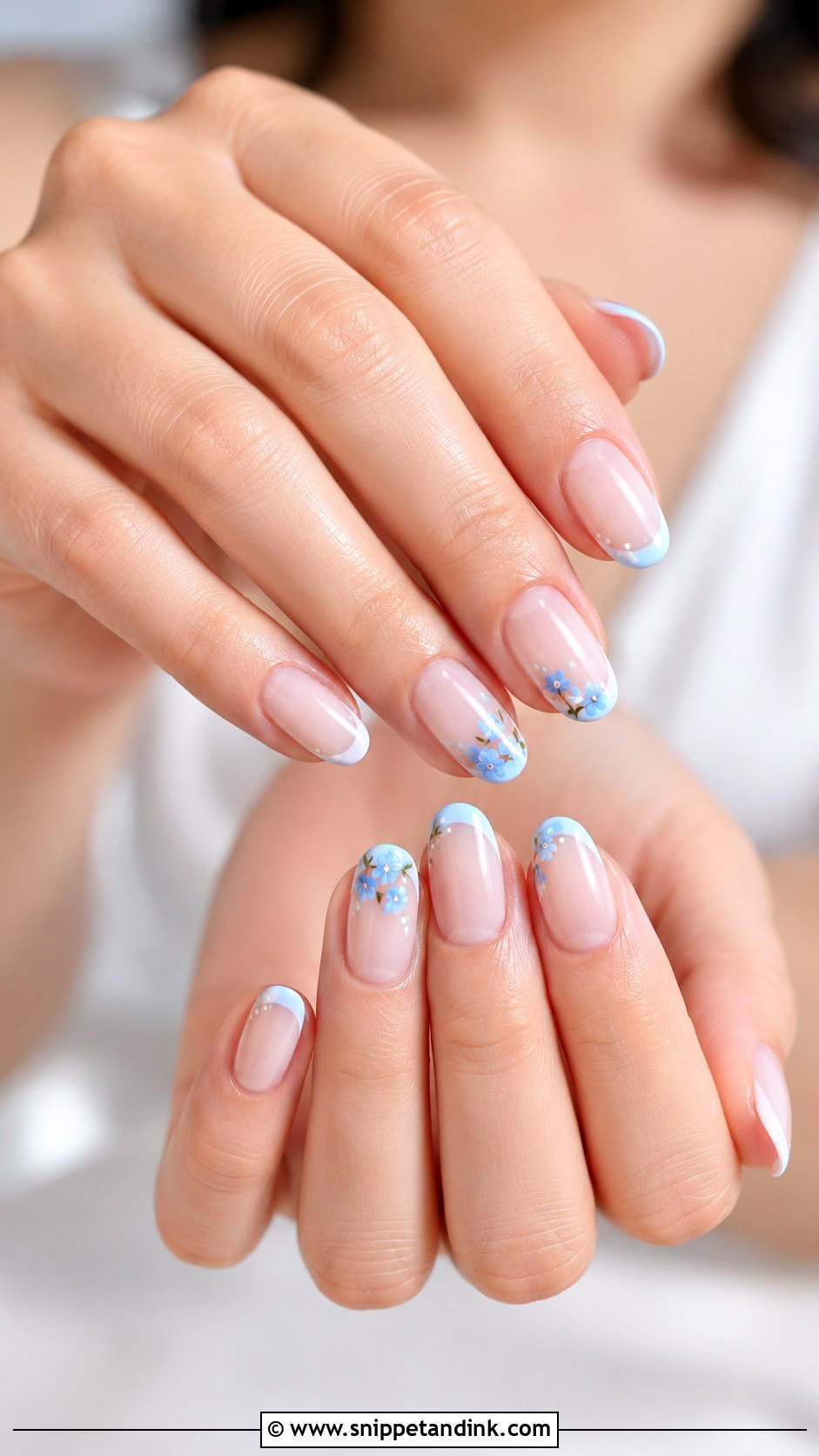 Bride Something Blue Nails - Snippet and Ink - 20 Nail Art Design for Bride Ideas
