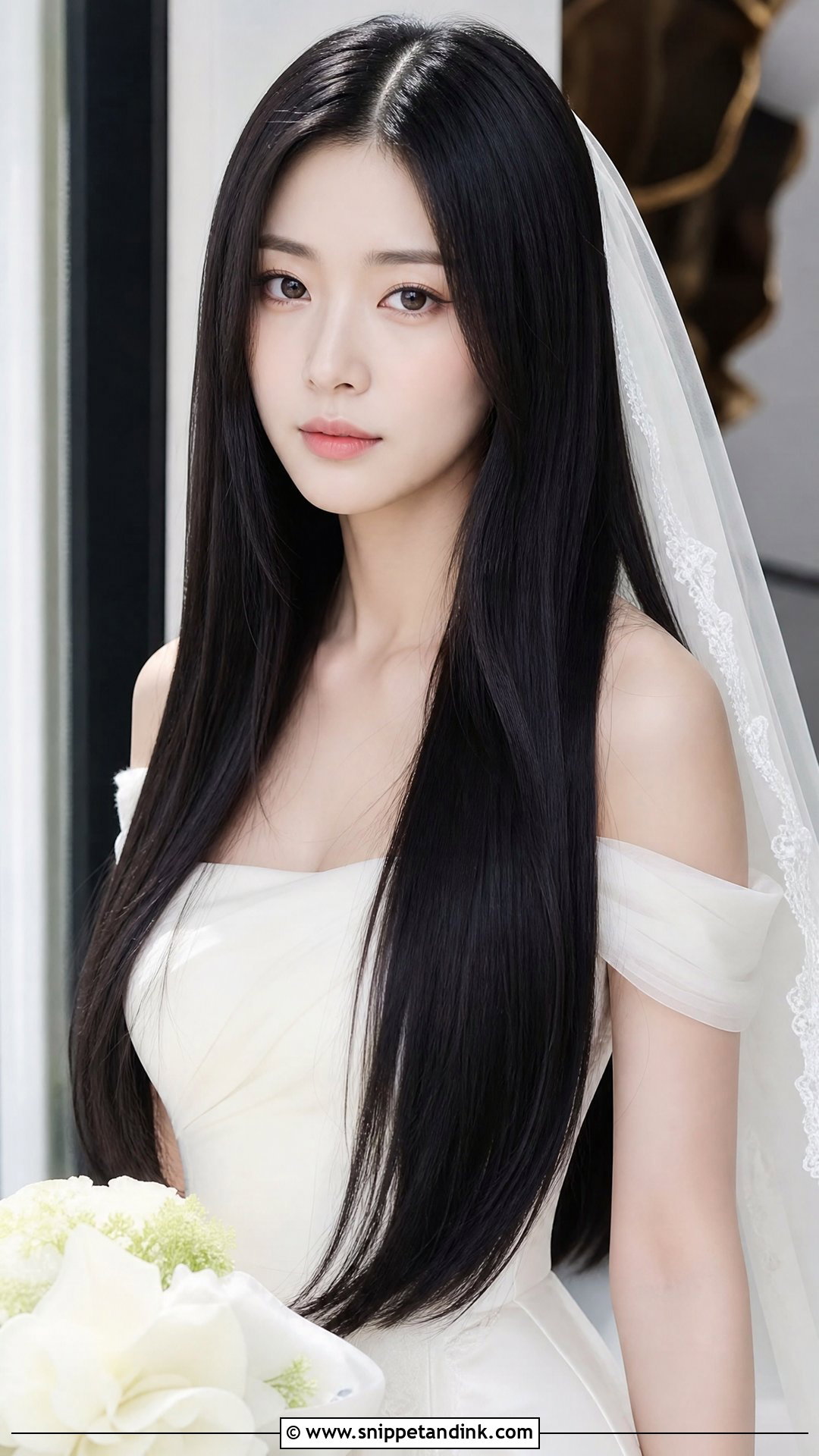 Bride Straight Hair For Long Hair - Snippet and Ink - 15 Bride Hairdos for Long Hair