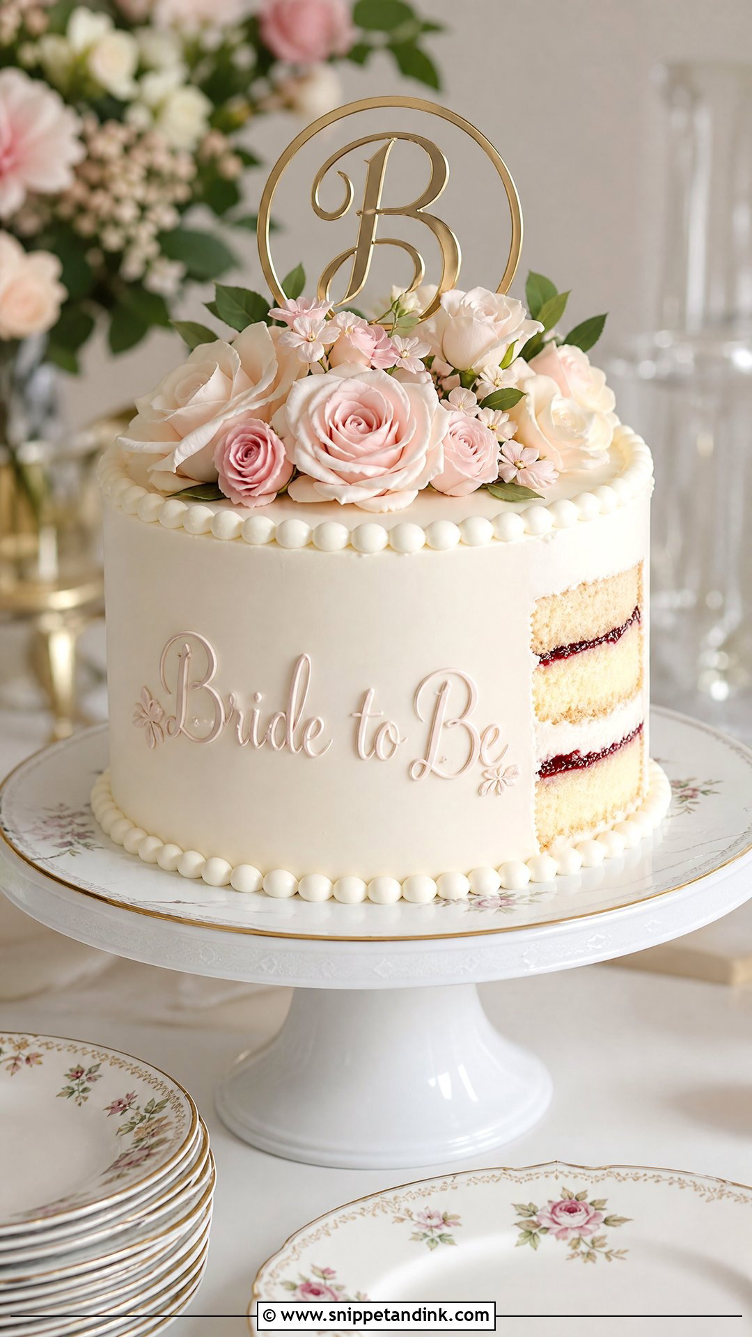 Bride To Be Almond Cake - Snippet and Ink - 35 Bride to Be Cake Ideas