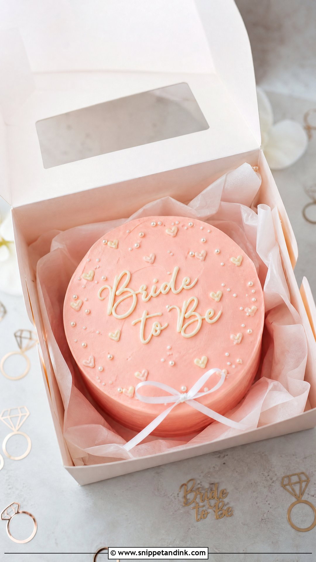 Bride To Be Bento Cake - Snippet and Ink - 30 Bride to Be Cakes Ideas