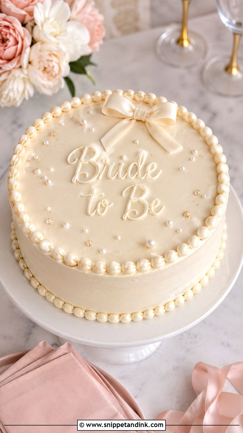 Bride To Be Cake - Snippet and Ink - 20 Bachelorette Cake Ideas for Wedding