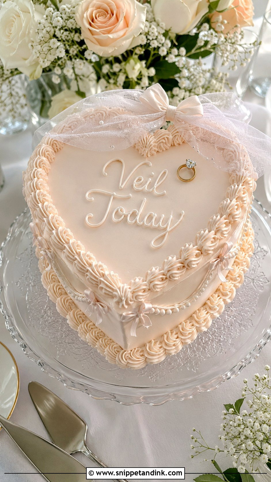 Bride To Be Cake With Veil - Snippet and Ink - 20 Funny Bride to Be Cake Ideas