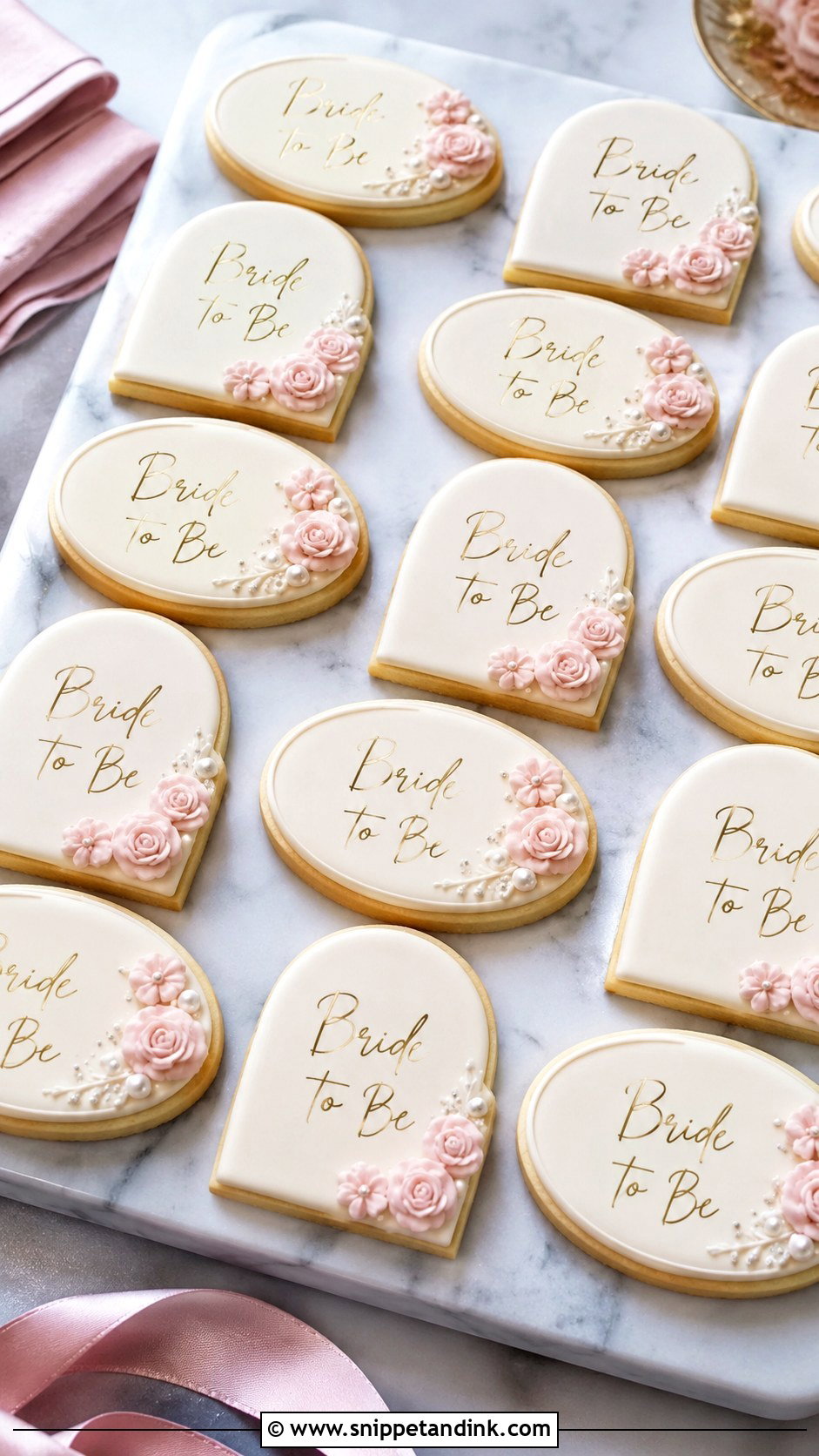 Bride To Be Cookies - Snippet and Ink - 20 Bridal Cookies