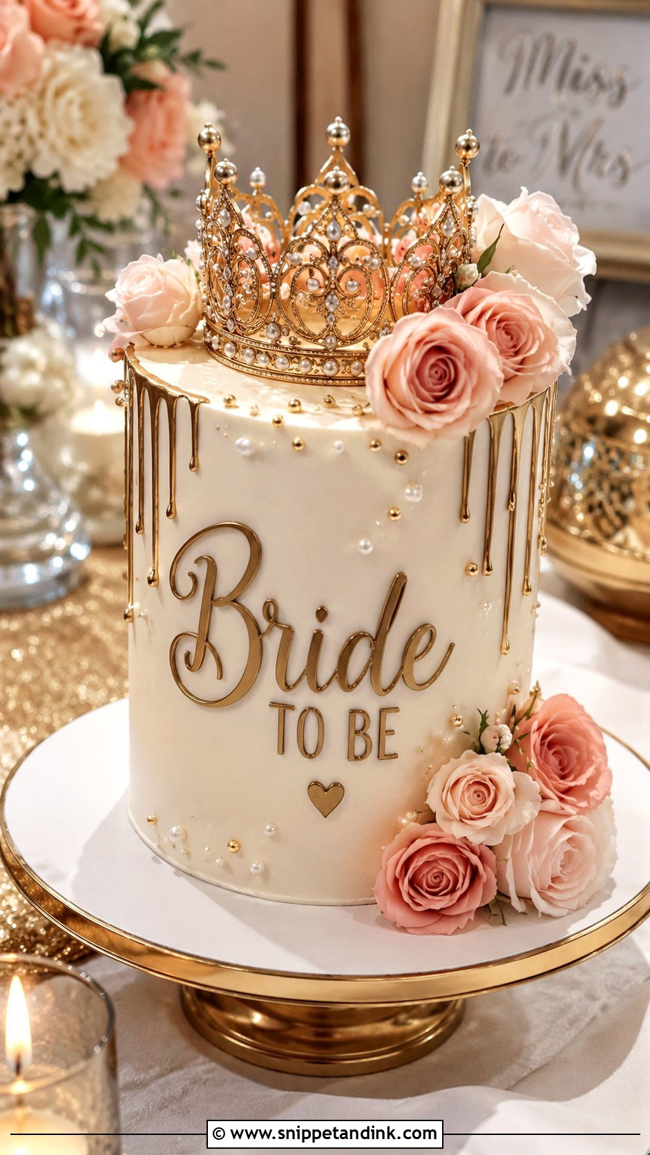 Bride To Be Crown Cake - Snippet and Ink - 20 Funny Bride to Be Cake Ideas