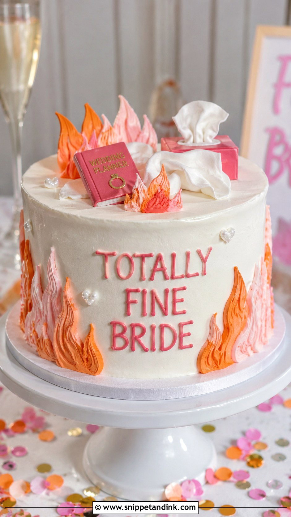 Bride To Be Drama Cake - Snippet and Ink - 20 Funny Bride to Be Cake Ideas