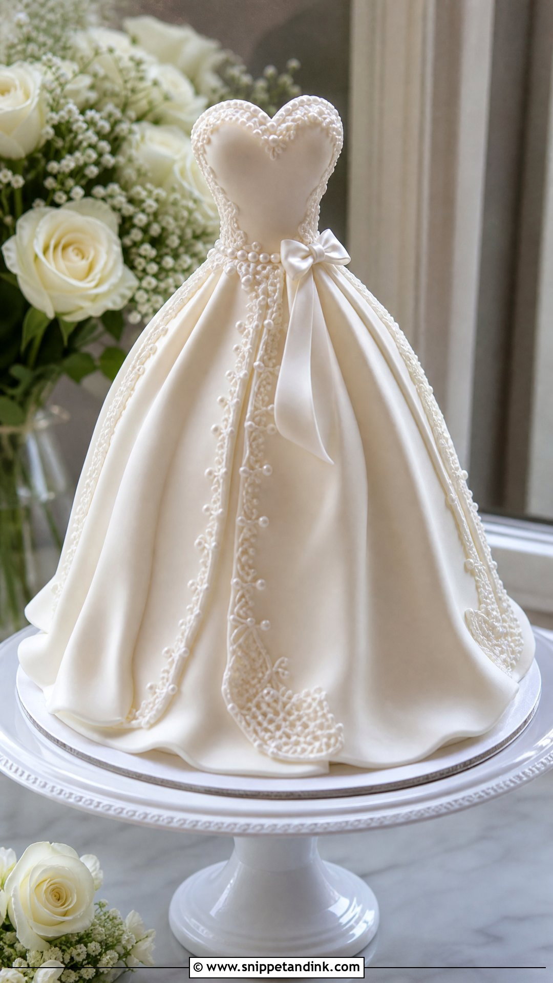 Bride To Be Dress Cake - Snippet and Ink - 35 Bride to Be Cake Ideas