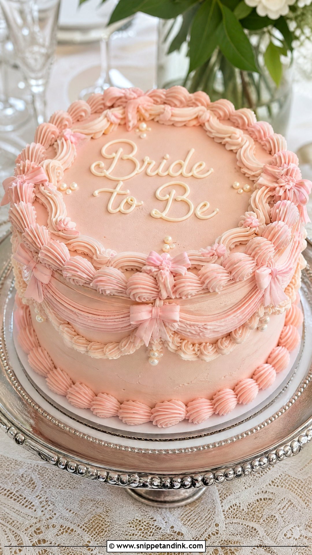 Bride To Be Lambeth Cake - Snippet and Ink - 30 Bride to Be Cakes Ideas