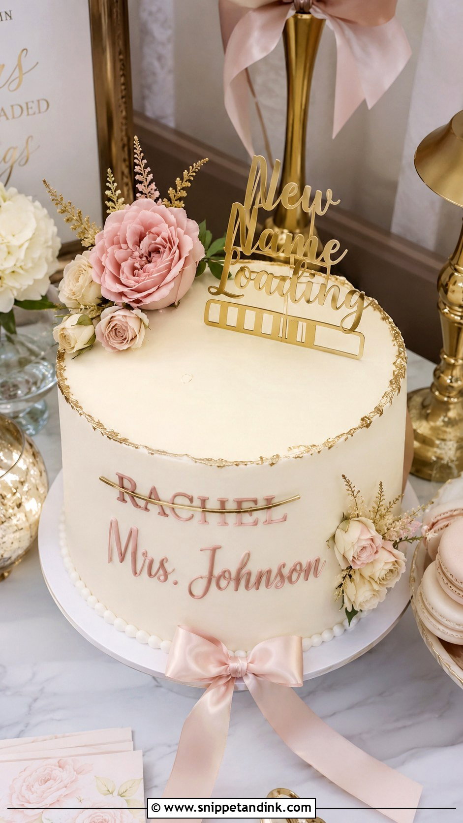 Bride To Be Last Name Cake - Snippet and Ink - 20 Funny Bride to Be Cake Ideas