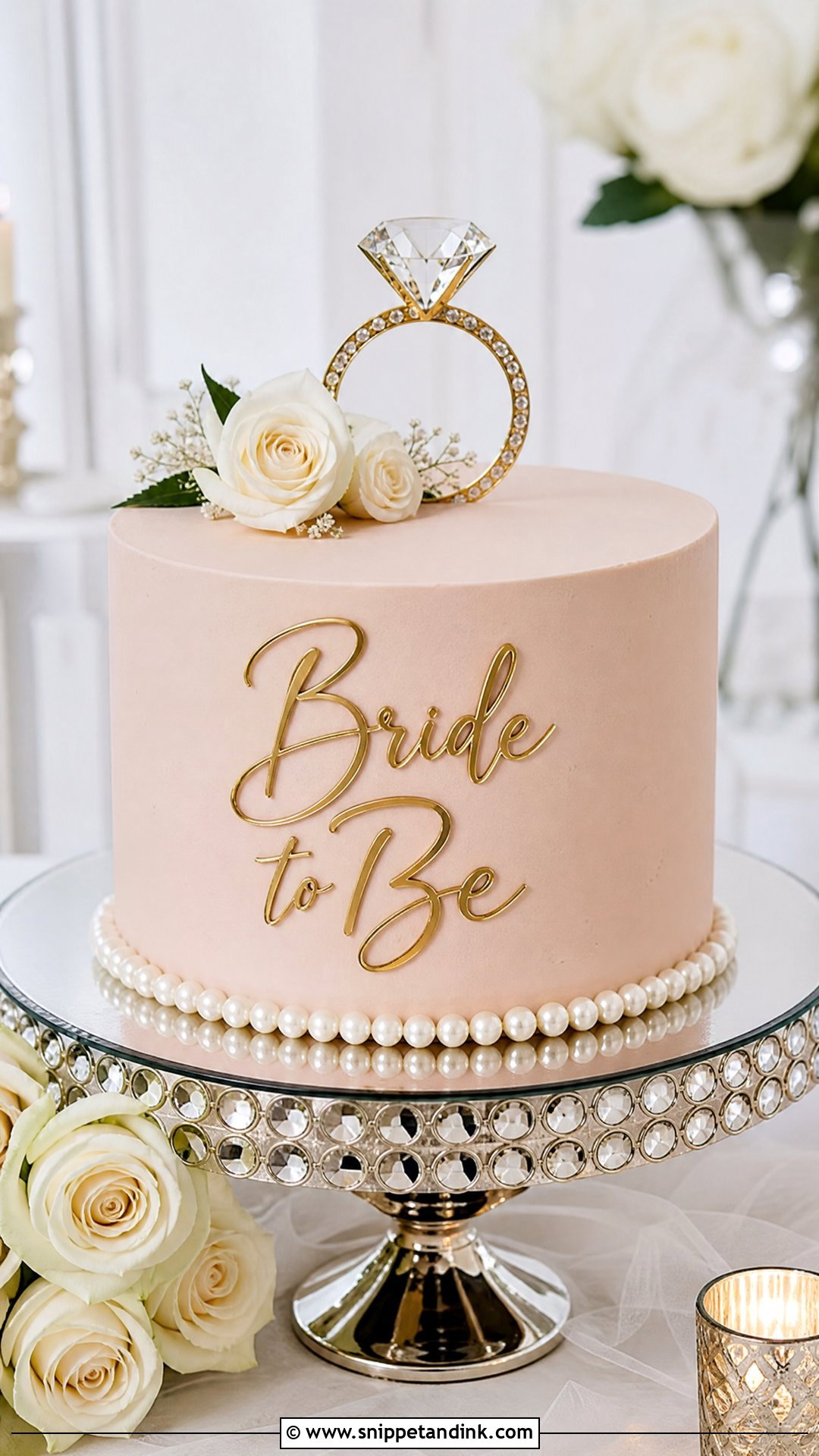Bride To Be Ring Cake - Snippet and Ink - 30 Bride to Be Cakes Ideas
