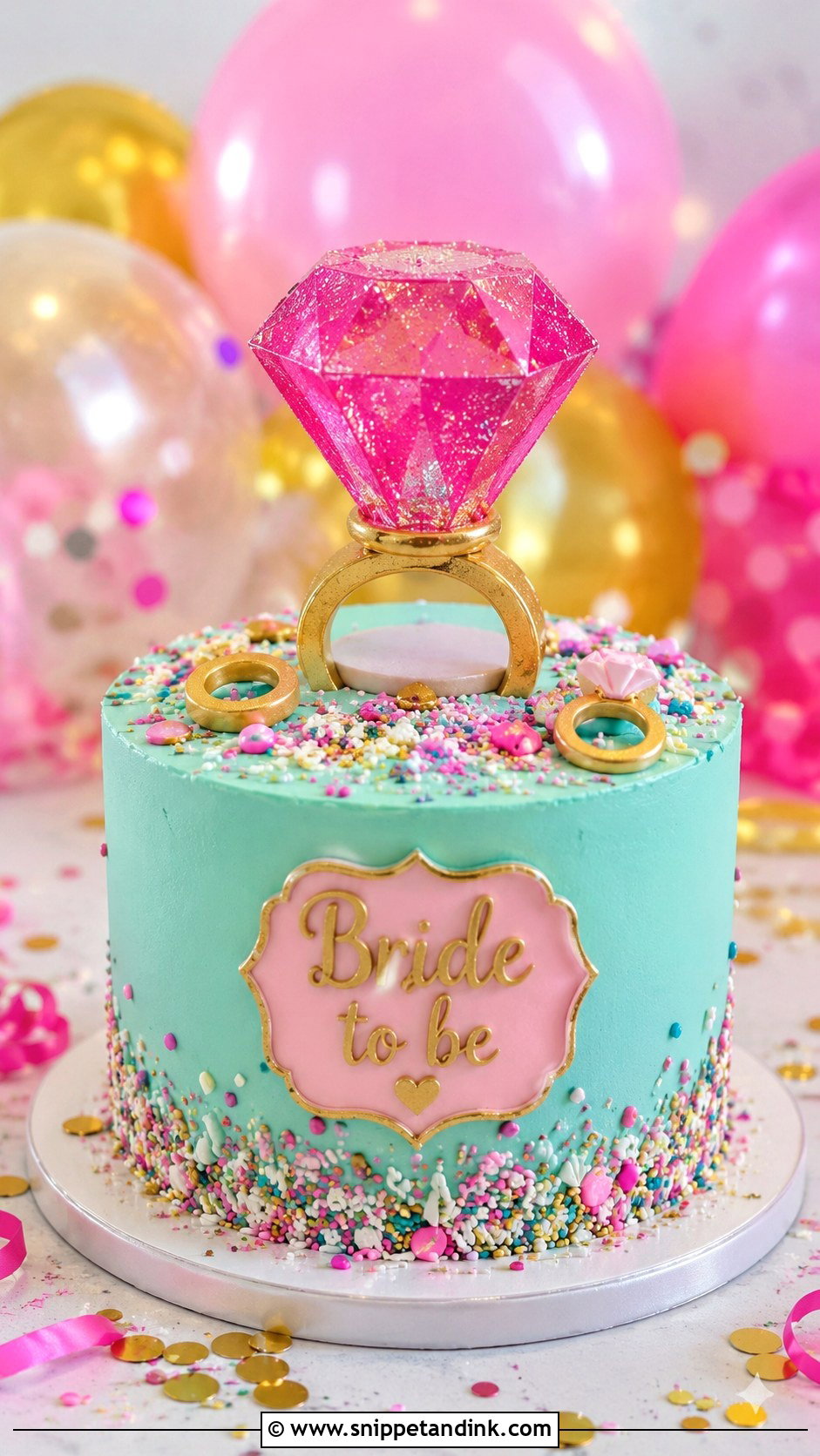 Bride To Be Ring Pop Cake - Snippet and Ink - 20 Funny Bride to Be Cake Ideas