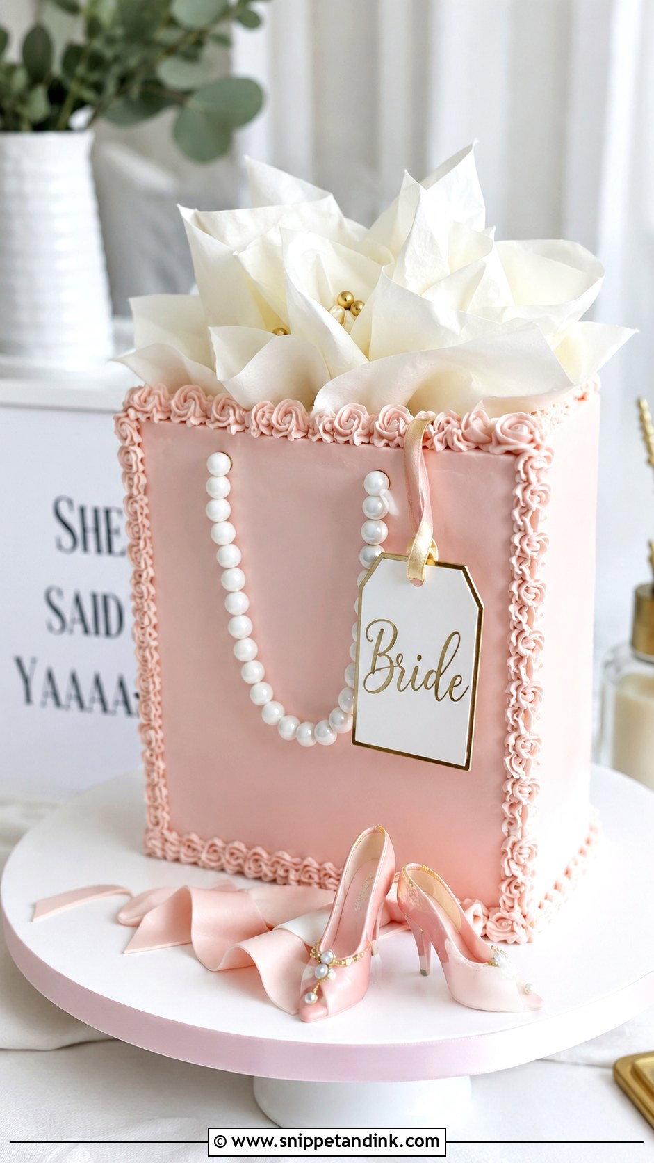 Bride To Be Shopping Bag Cake - Snippet and Ink - 20 Funny Bride to Be Cake Ideas