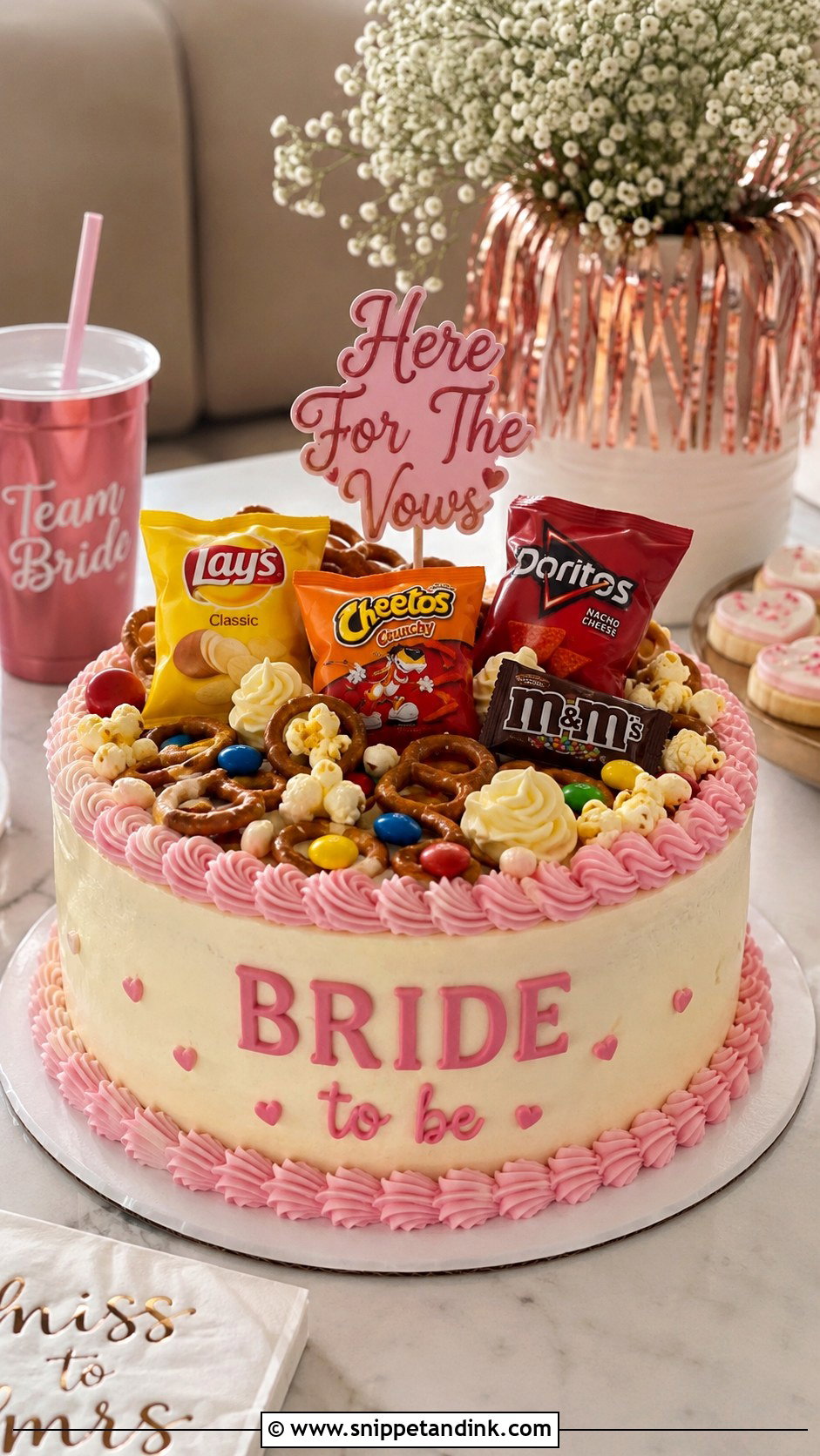 Bride To Be Snack Cake - Snippet and Ink - 20 Funny Bride to Be Cake Ideas