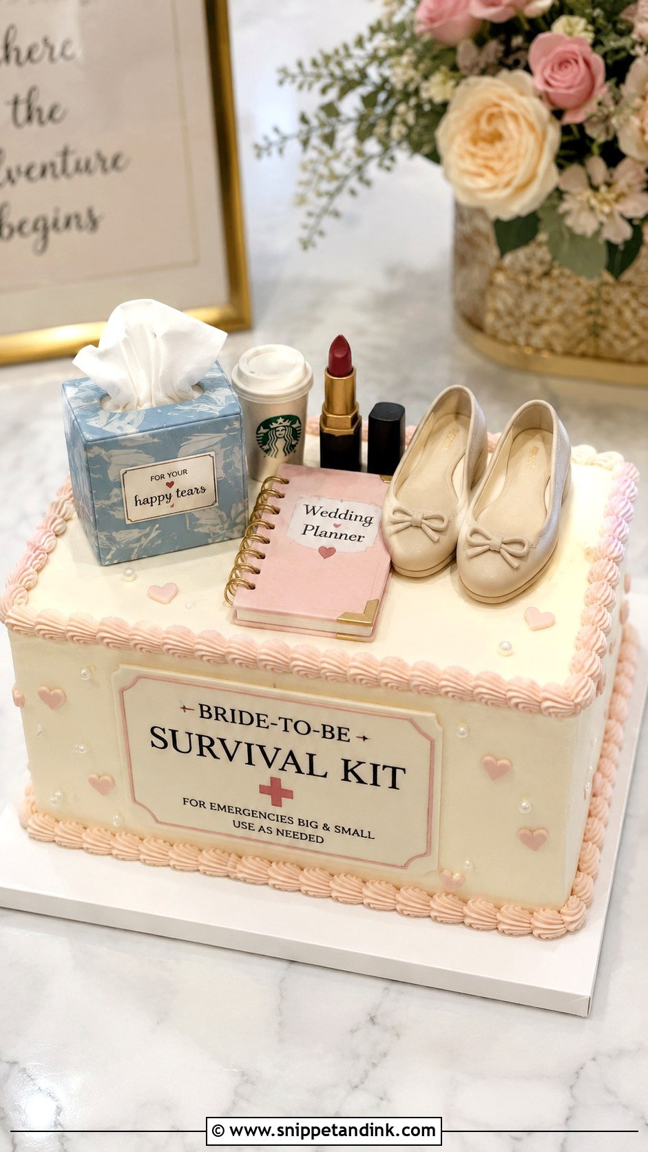 Bride To Be Survival Kit Cake - Snippet and Ink - 20 Funny Bride to Be Cake Ideas
