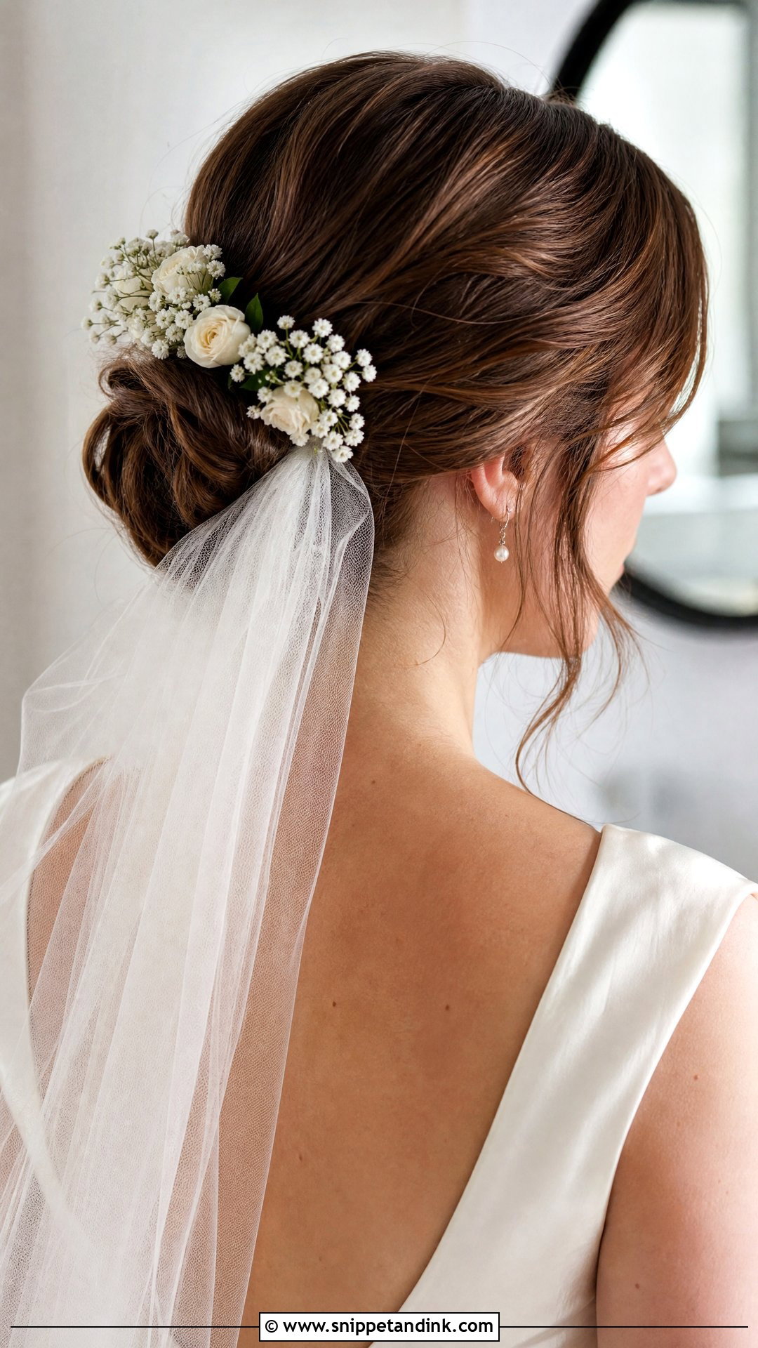 Bride Veil With Flowers In Hair - Snippet and Ink - 15 Bride Flowers in Hair Ideas