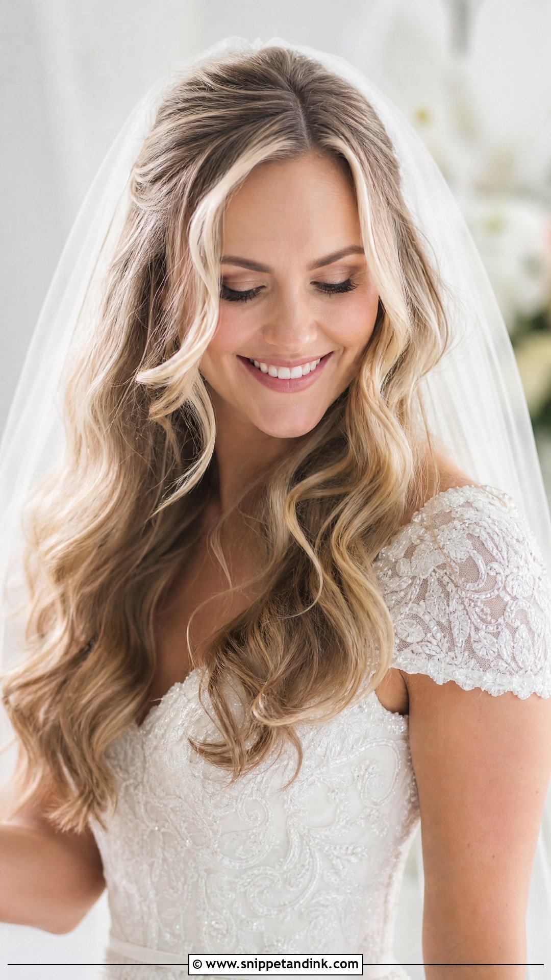 Brides Hair Down With Loose Curls - Snippet and Ink - 15 Brides Hair Down Ideas