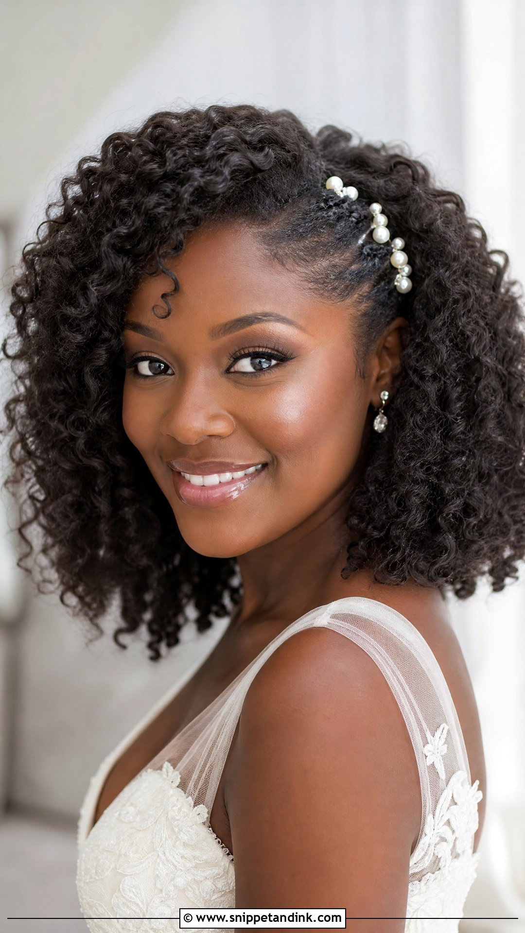 Brides Hair Down With Natural Curls - Snippet and Ink - 15 Brides Hair Down Ideas