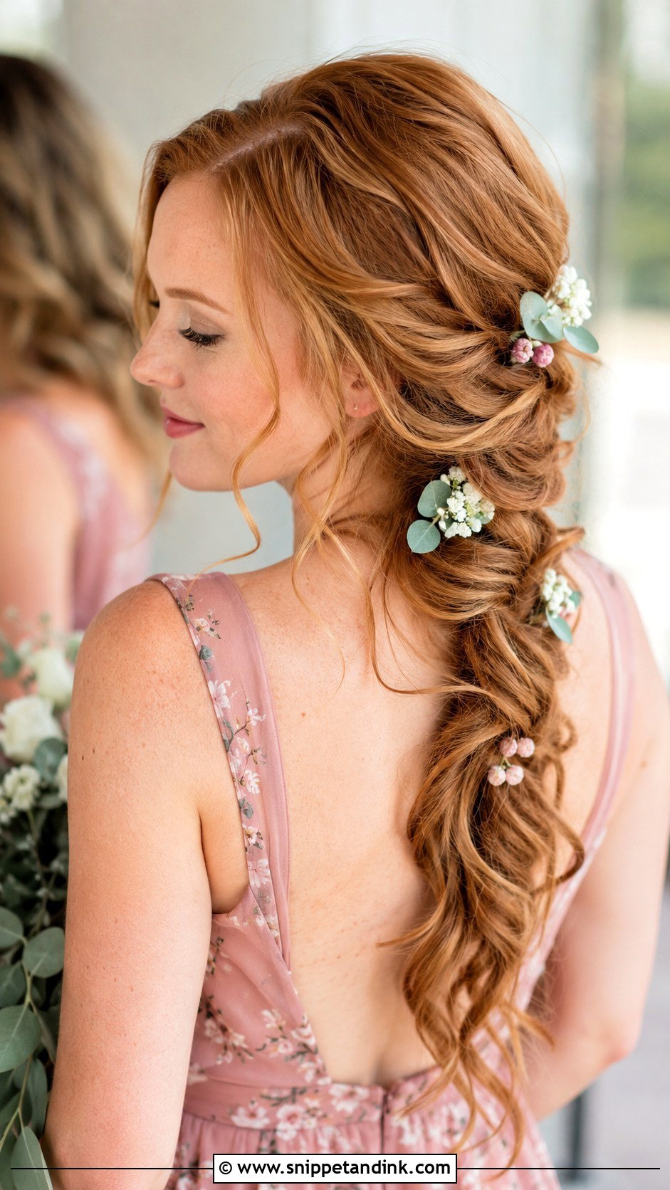 Bridesmaid Boho Braid Long Hair - Snippet and Ink - 25 Brides Maids Hairstyle Long Hair Ideas