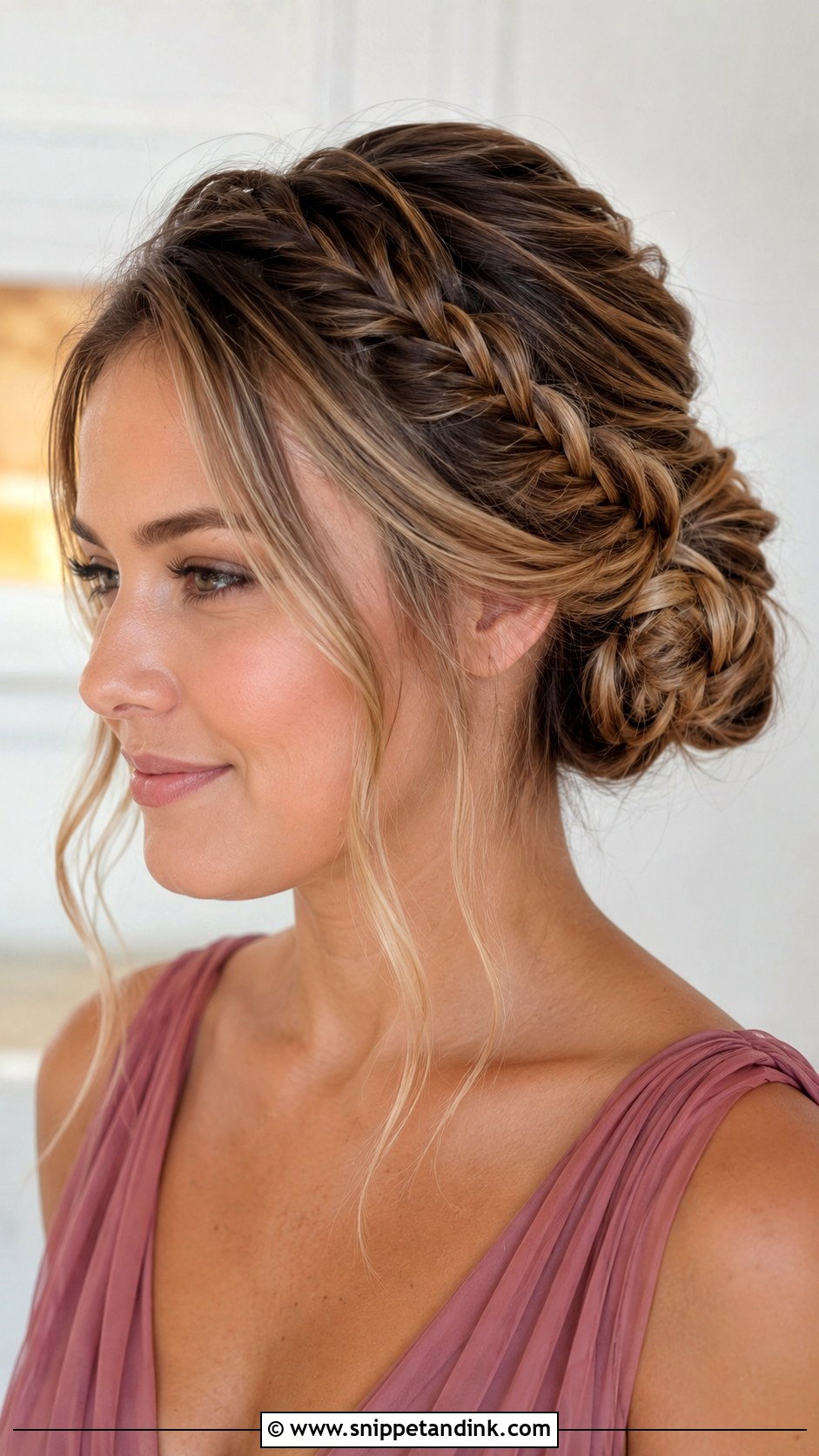 Bridesmaid Braided Bun For Round Face - Snippet and Ink - 20 Bridesmaid Hairstyles Round Face