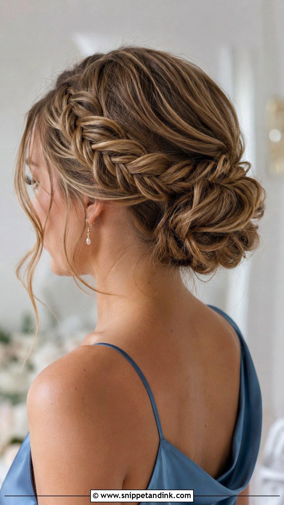 Bridesmaid Braided Bun Updo - Snippet and Ink - 20 Bridesmaid Hairstyles Up