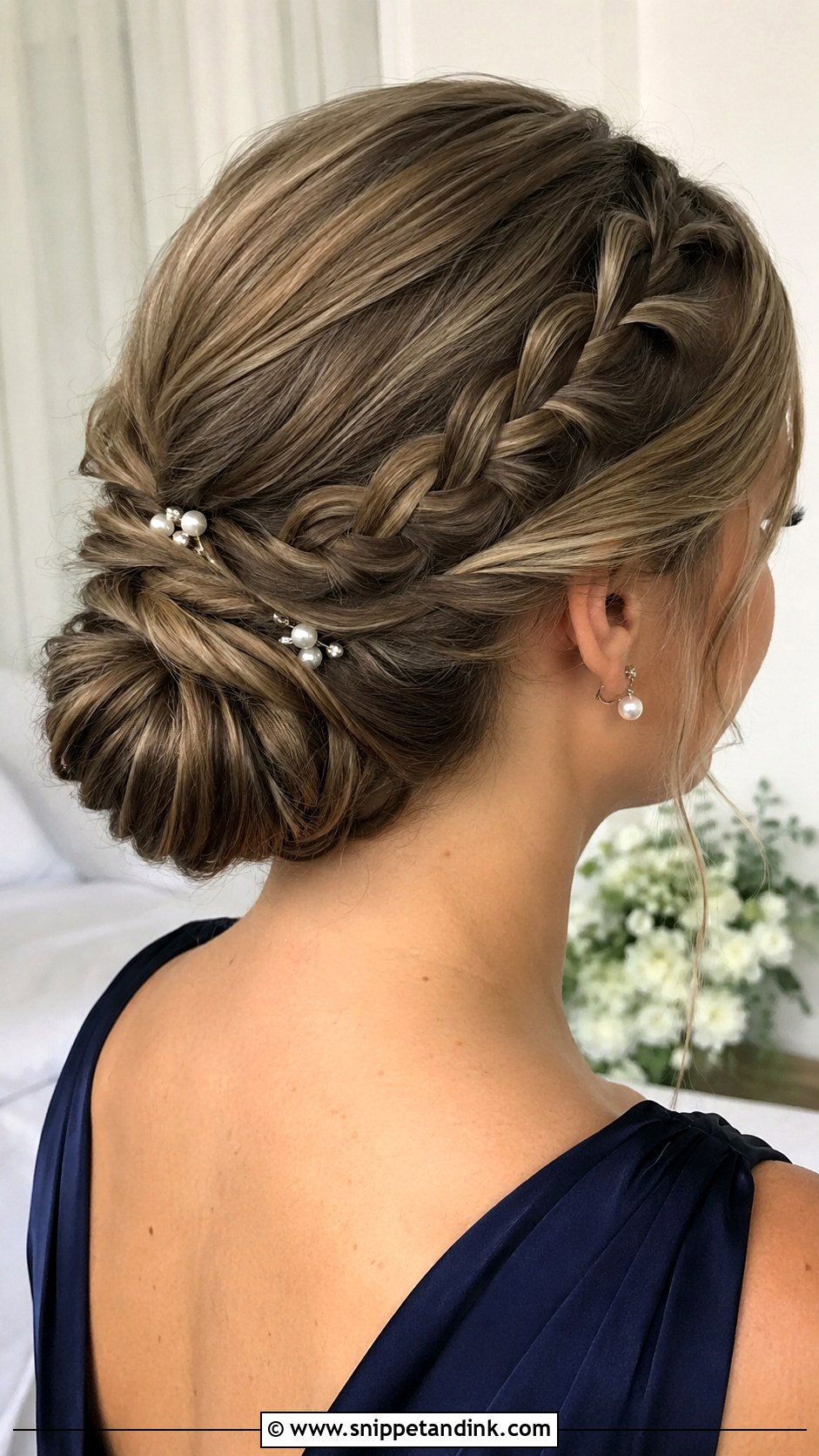 Bridesmaid Braided Chignon - Snippet and Ink - 25 Bridesmaid Hair Braid Ideas