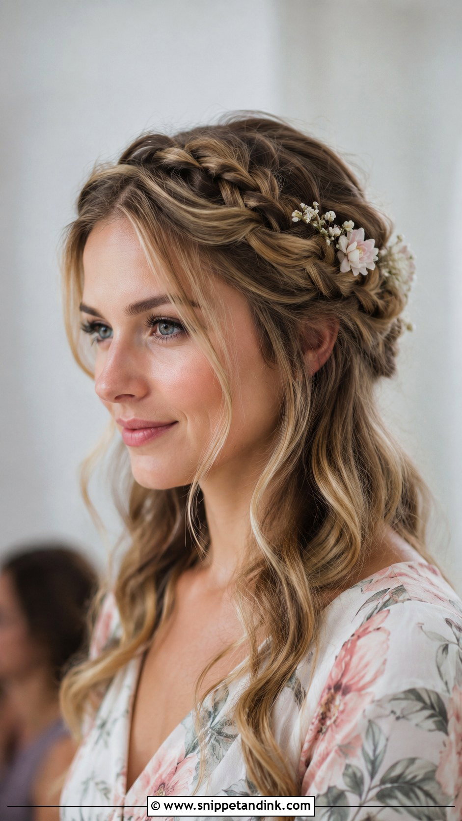 Bridesmaid Braided Crown For Long Hair - Snippet and Ink - 20 Bridesmaids Hairstyles for Long Hair